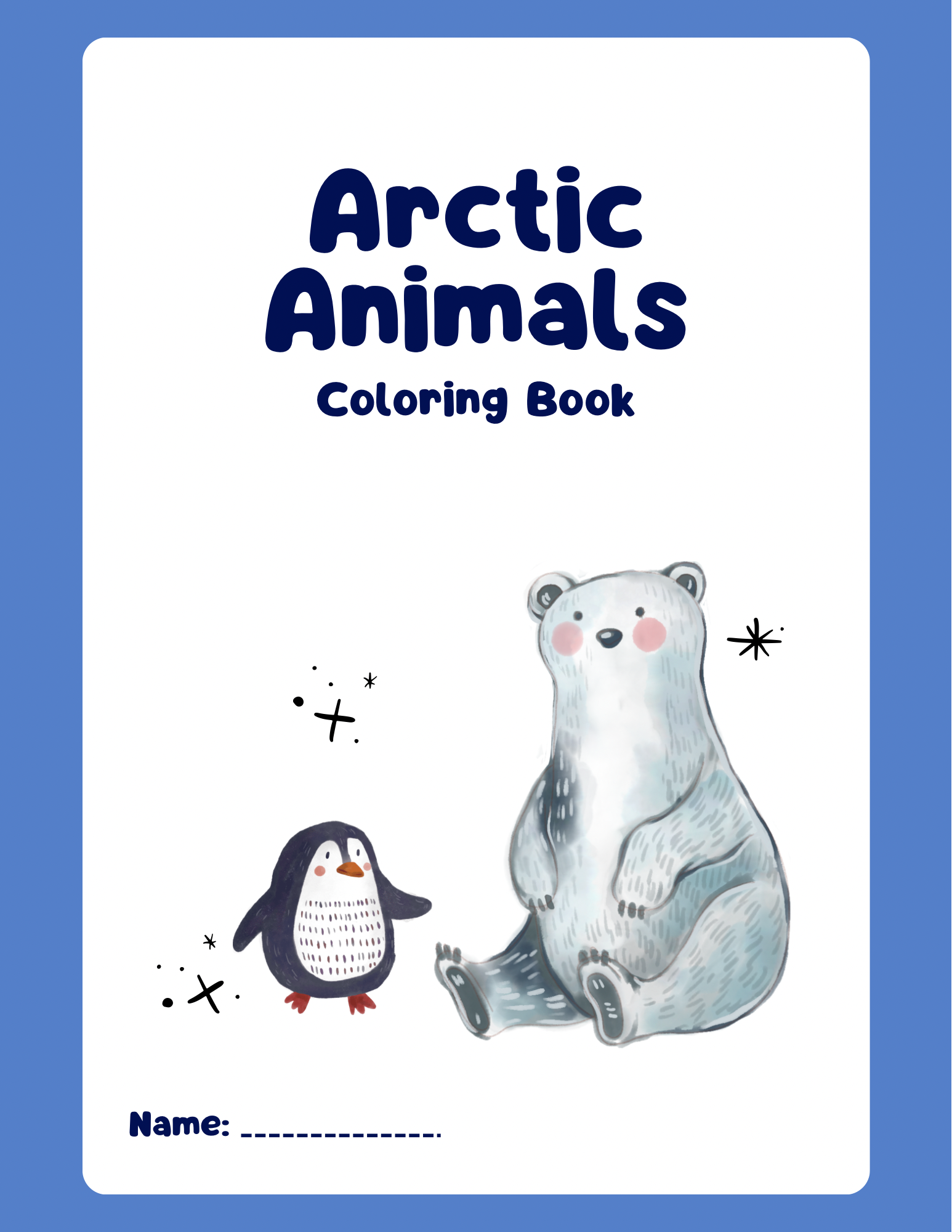 Arctic Animals Coloring Book