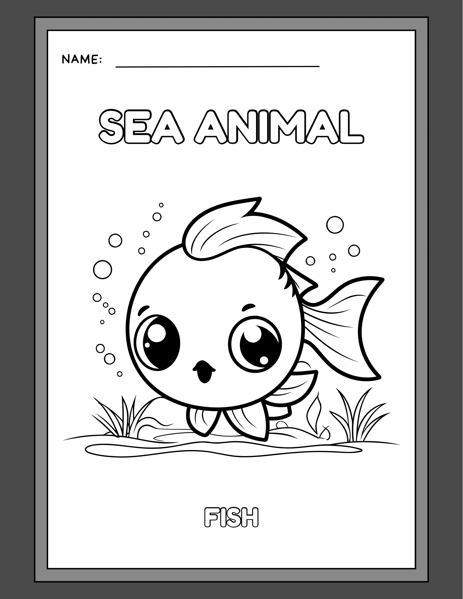 Sea Animal Coloring Page