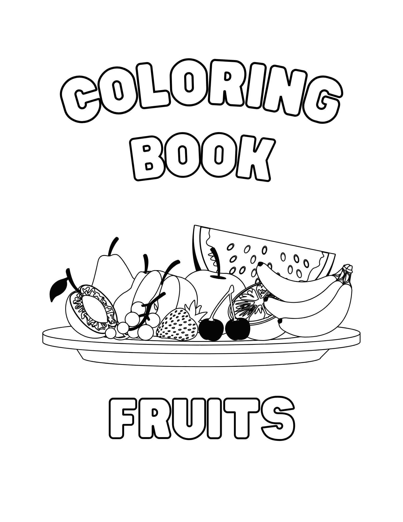 Coloring Book: Fruits