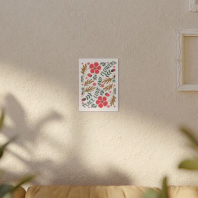Peace Love and Flowers Art Print