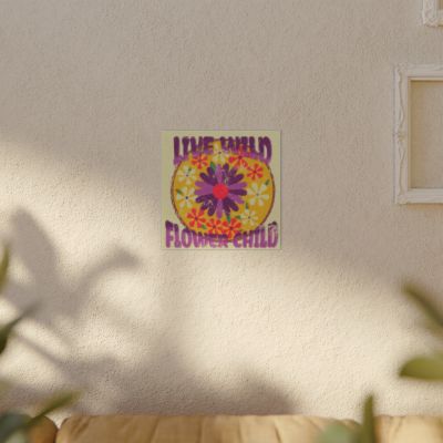 Live Wild Flower Child Canvas Art