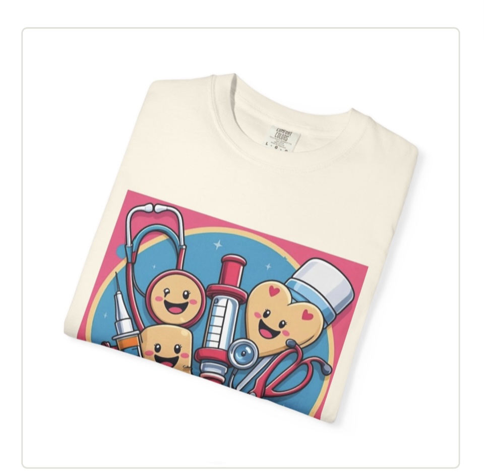 heart and syringe nursing shirt