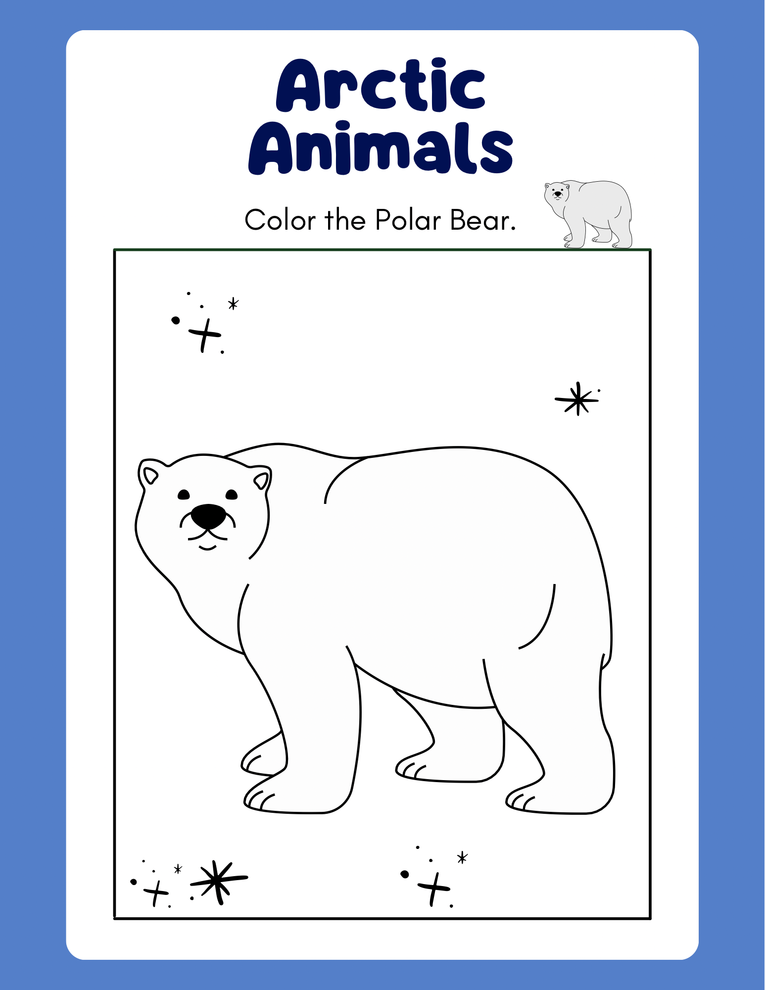 Arctic Animals Coloring Book