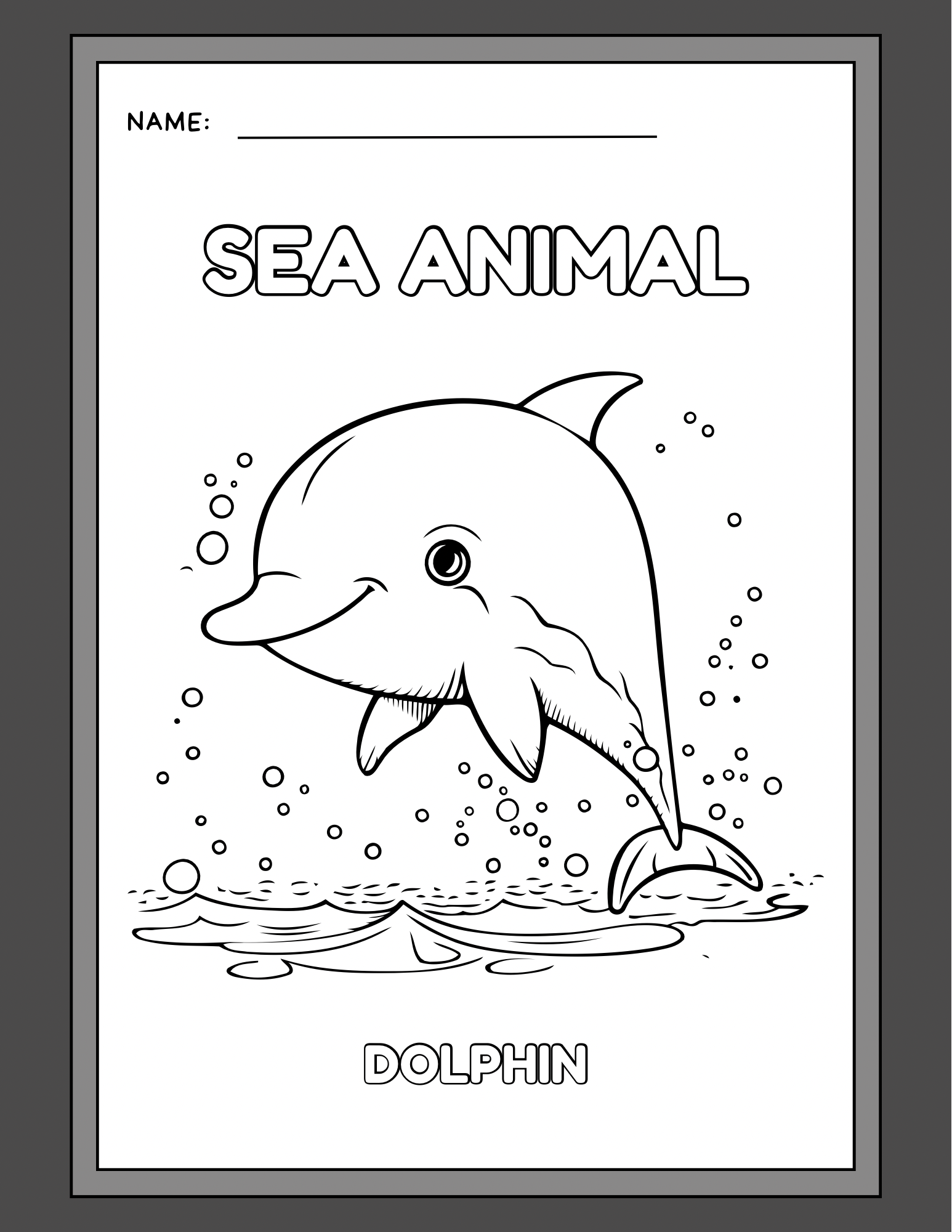 Sea Animal Coloring Page