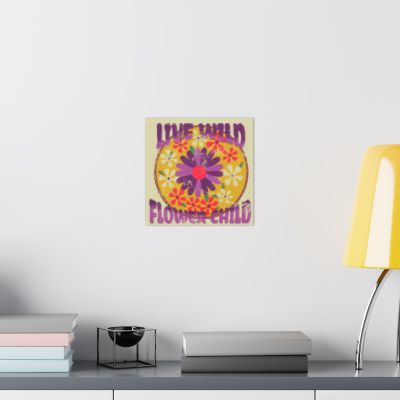 Live Wild Flower Child Canvas Art