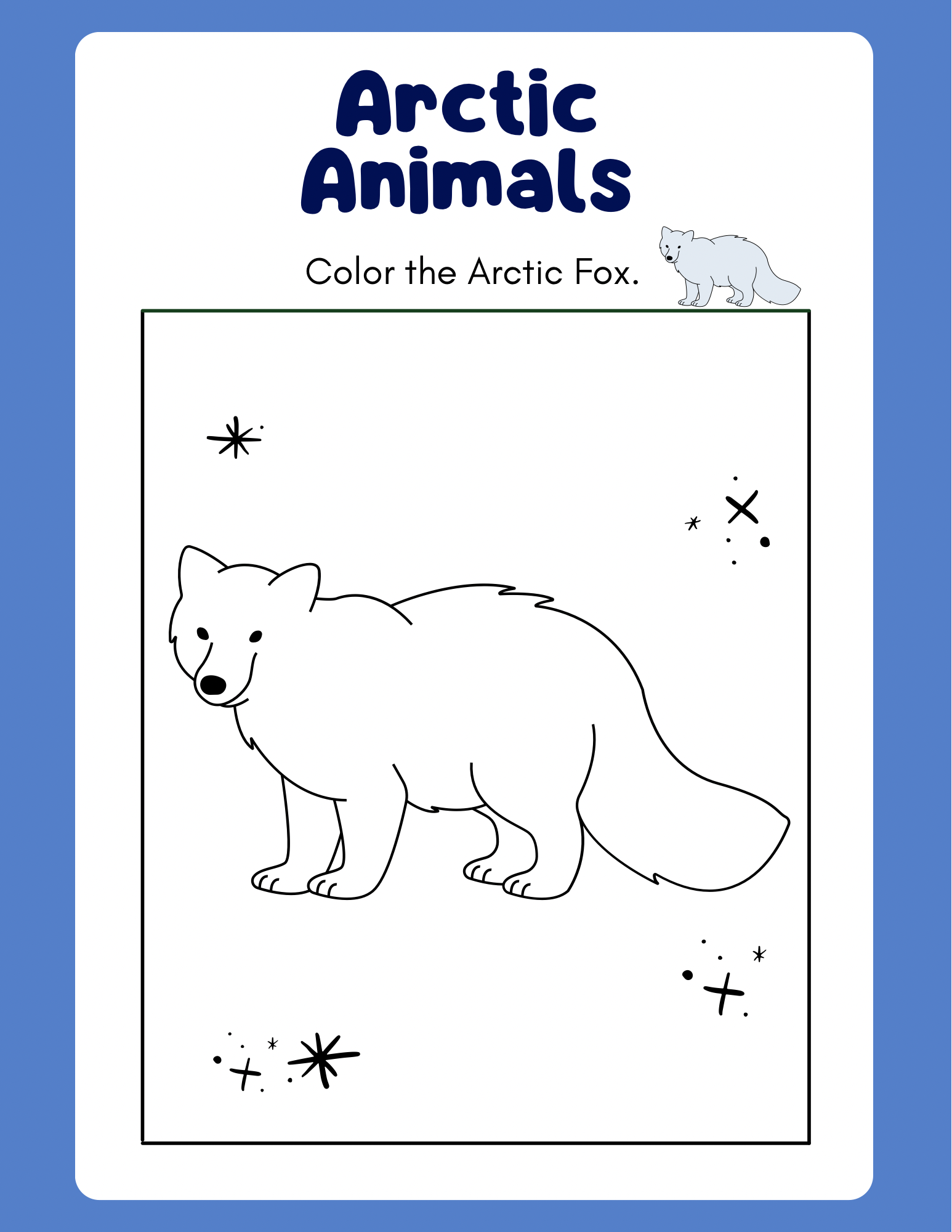 Arctic Animals Coloring Book
