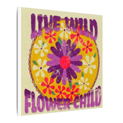 Live Wild Flower Child Canvas Art