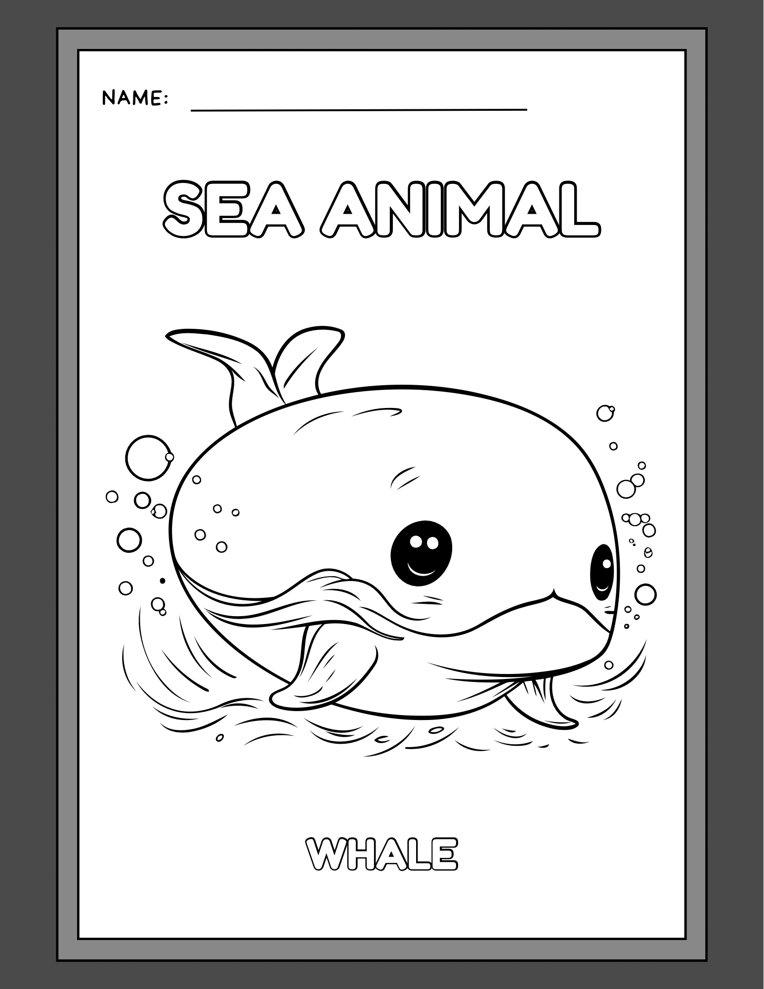 Sea Animal Coloring Page