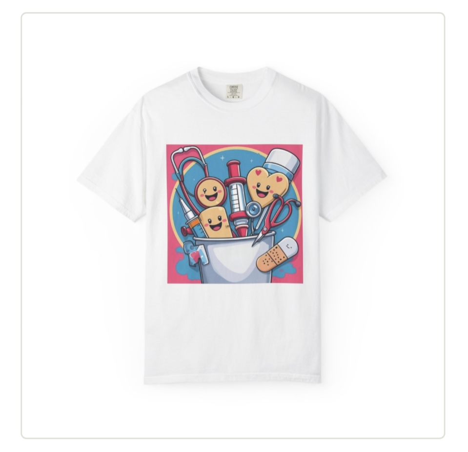 heart and syringe nursing shirt
