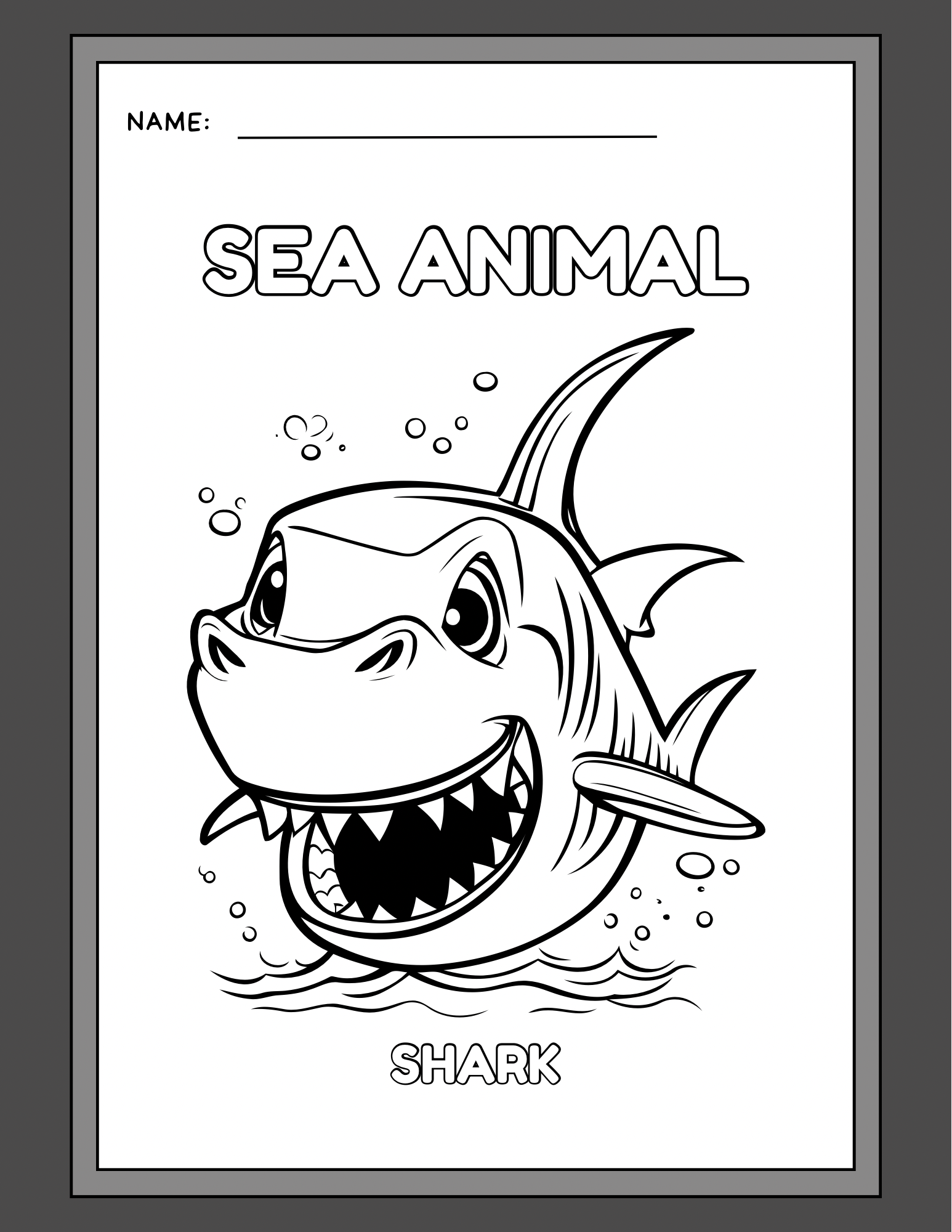 Sea Animal Coloring Page
