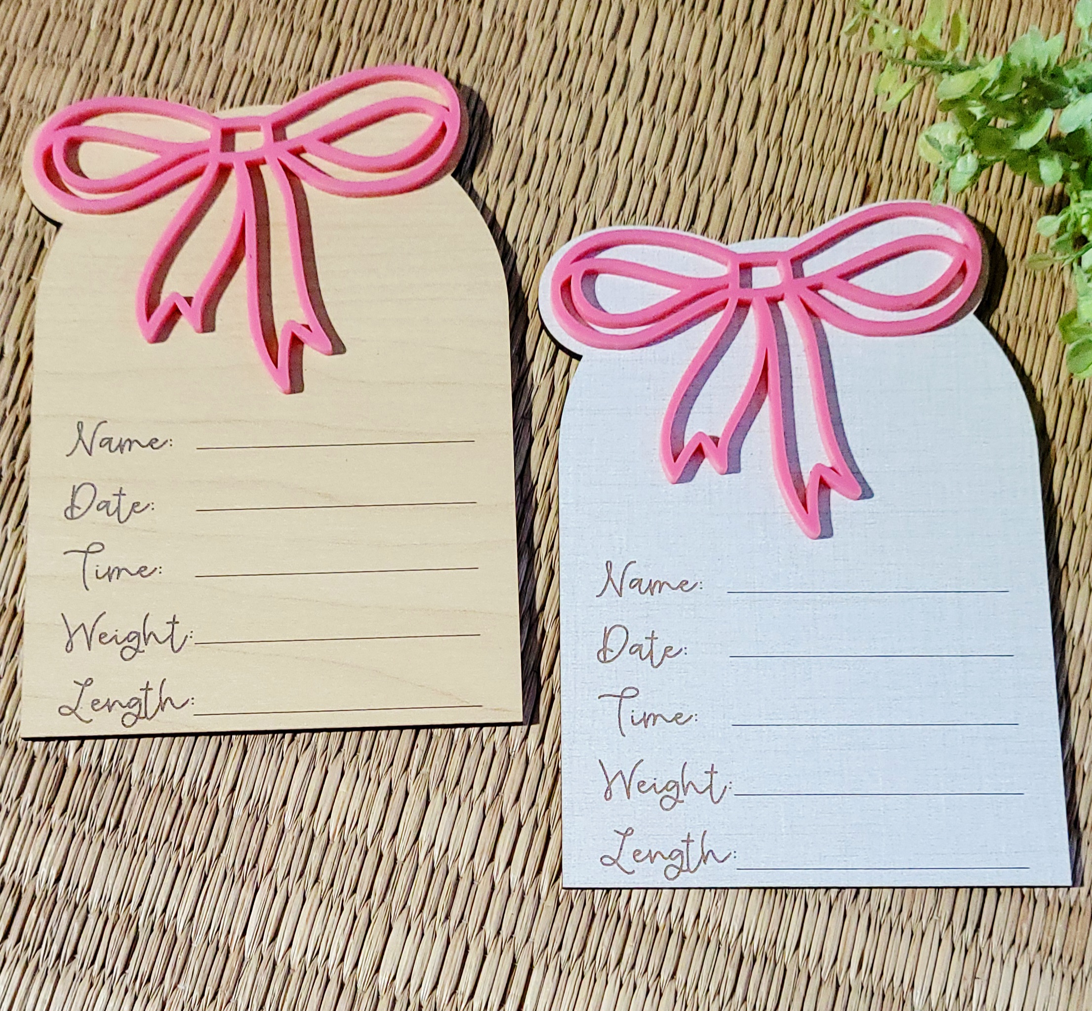 Decorative Baby Record Tags