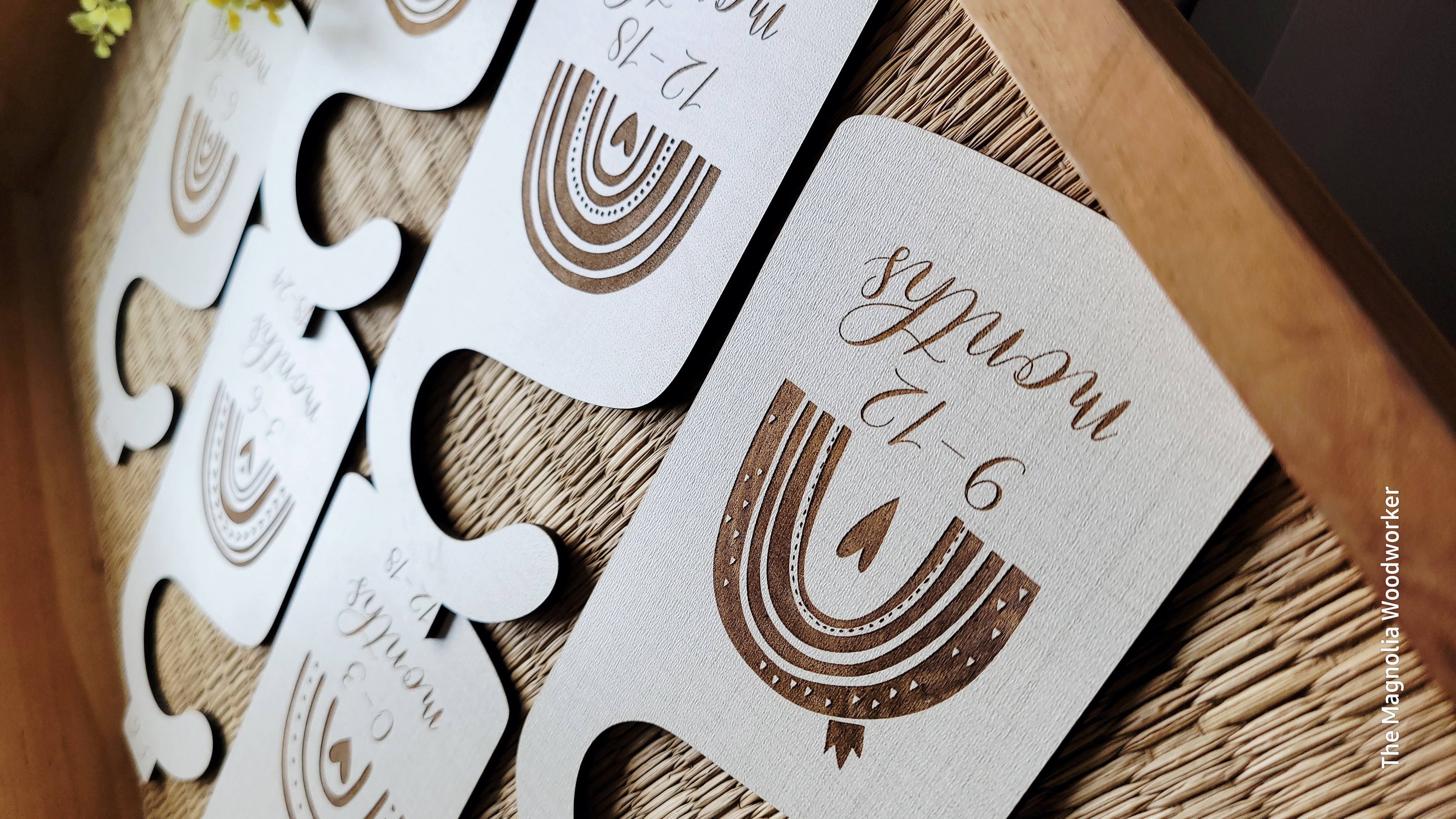 Wooden Baby Closet Dividers - Rainbows