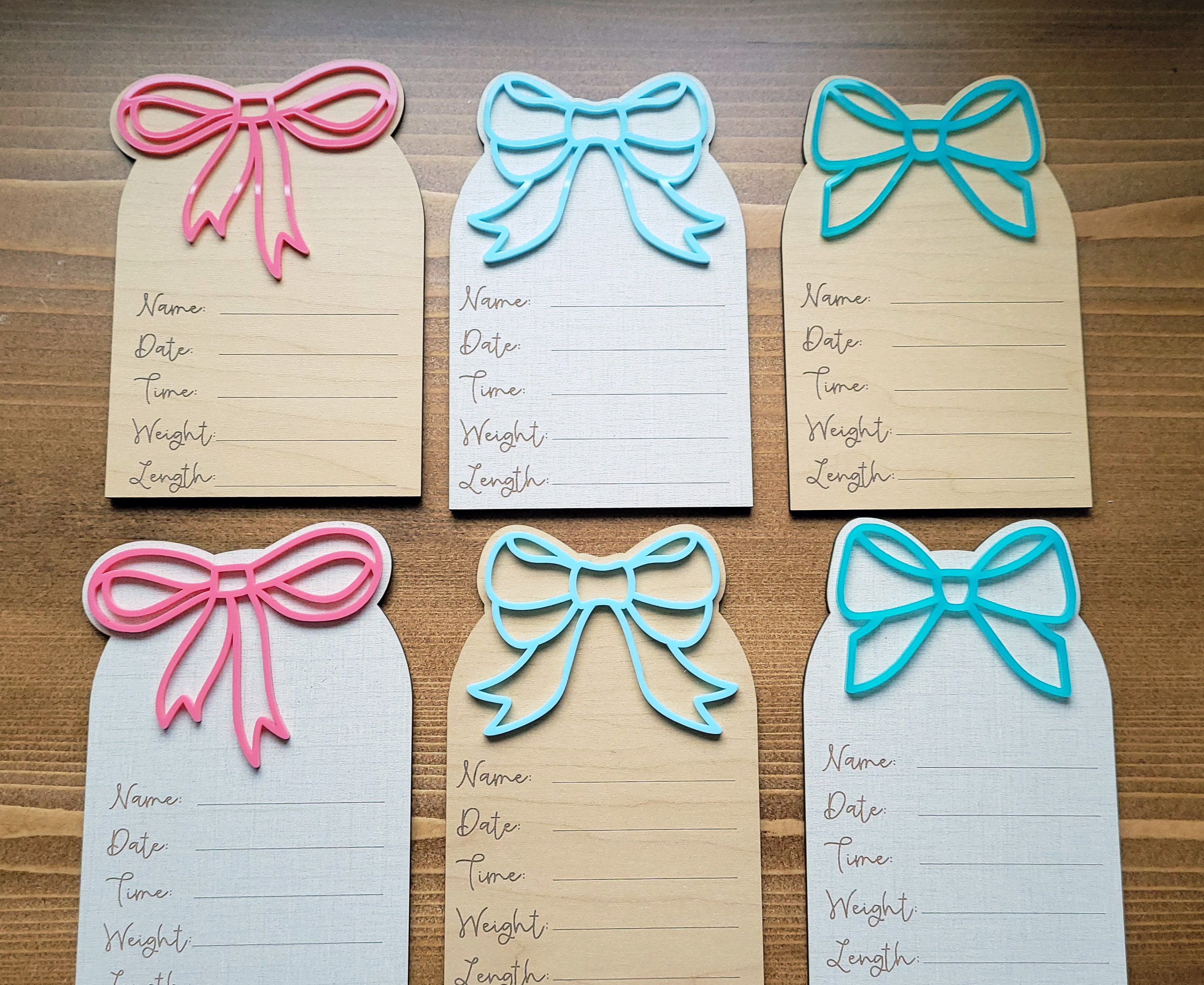 Decorative Baby Record Tags