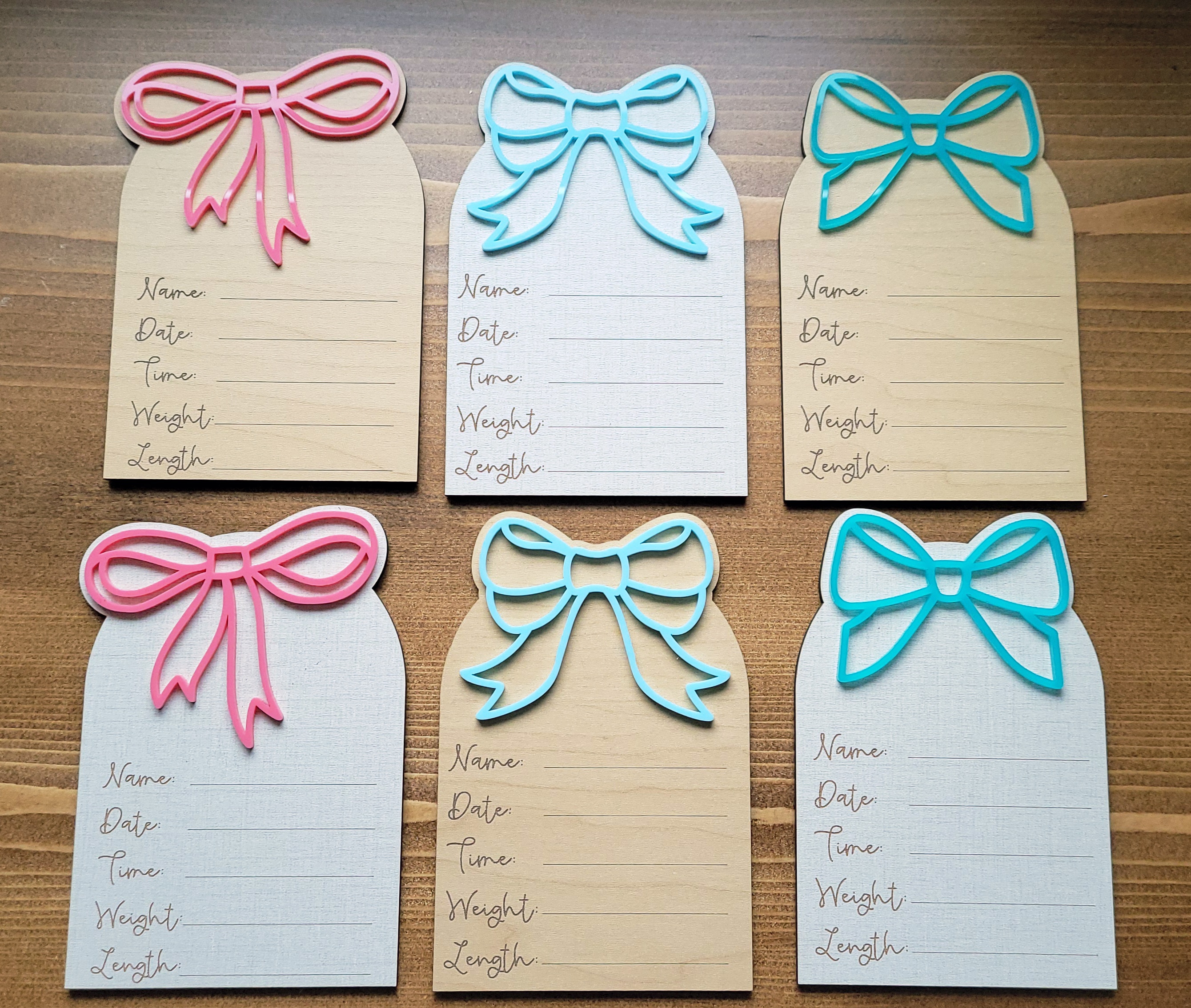 Decorative Baby Record Tags