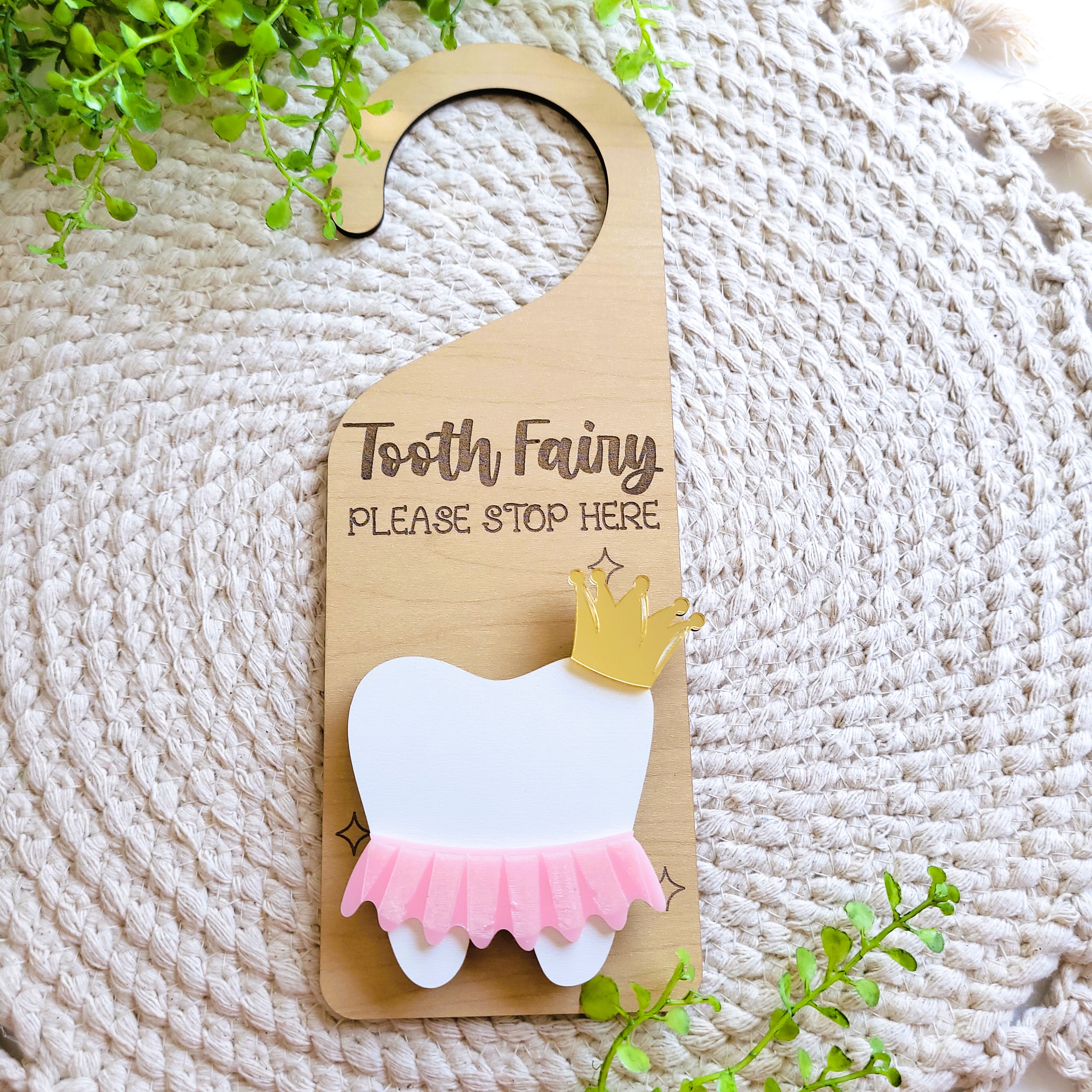 Tutu Princess Tooth Fairy Door Hanger