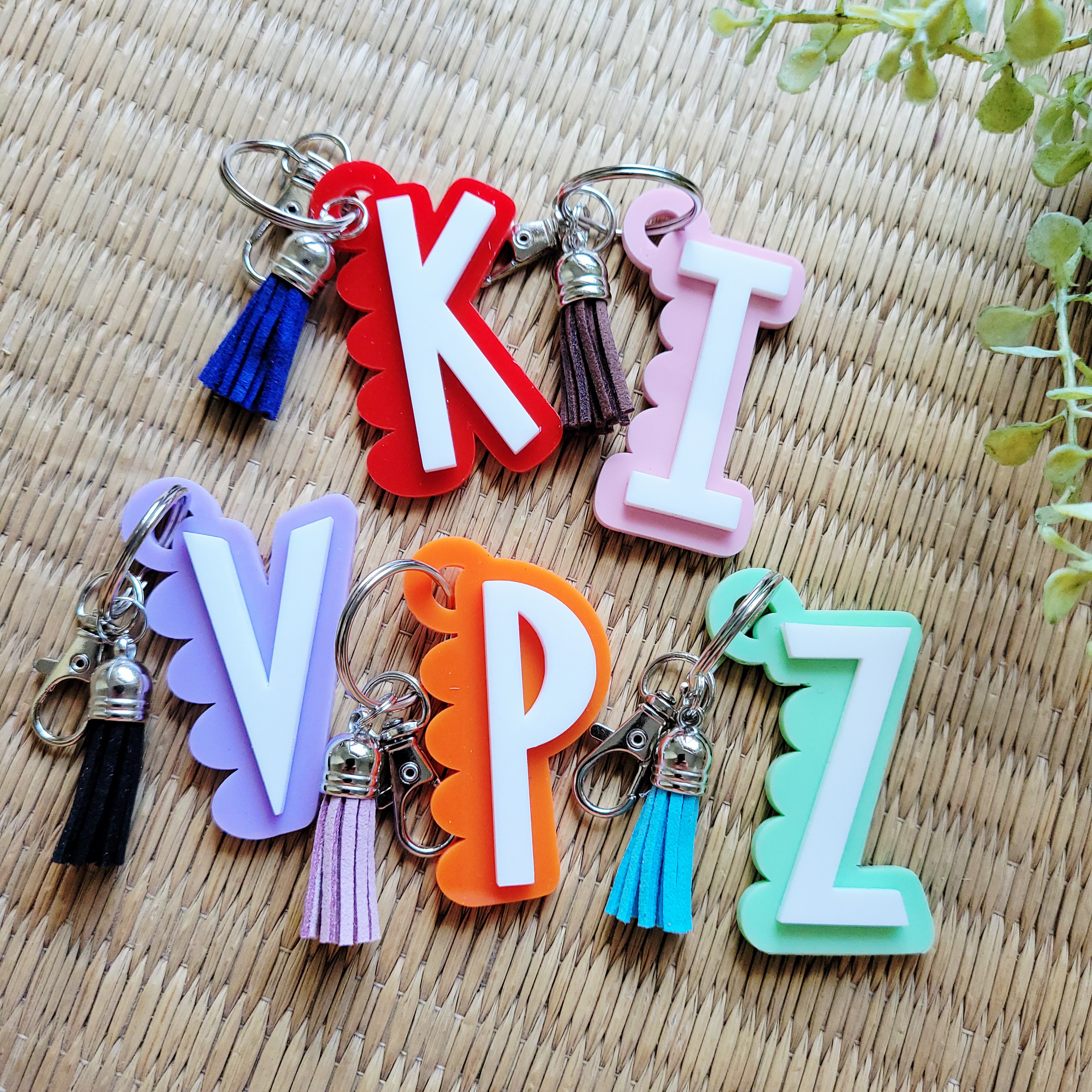 Colorful Alphabet Keychains