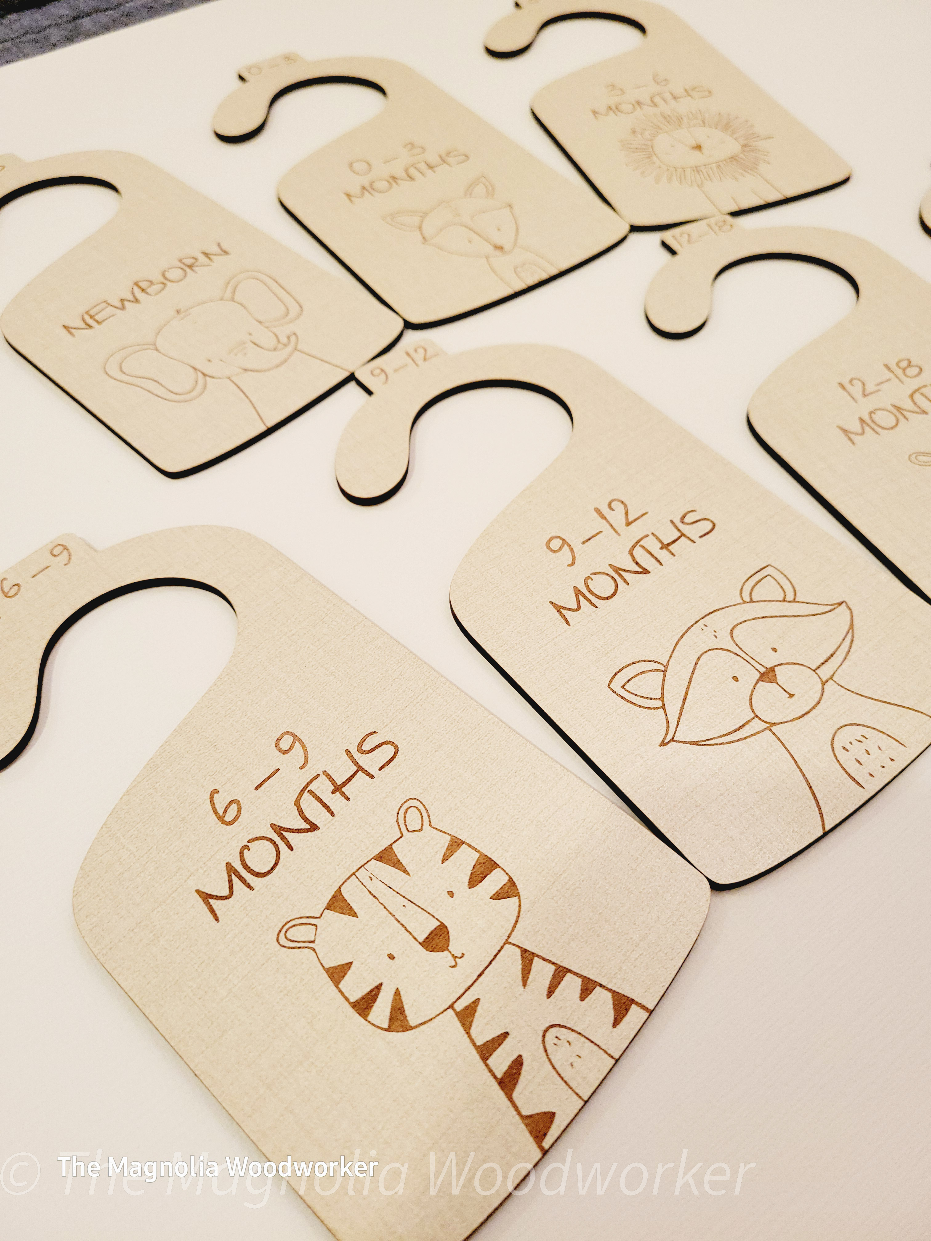 Wooden Baby Closet Dividers - Baby Animals