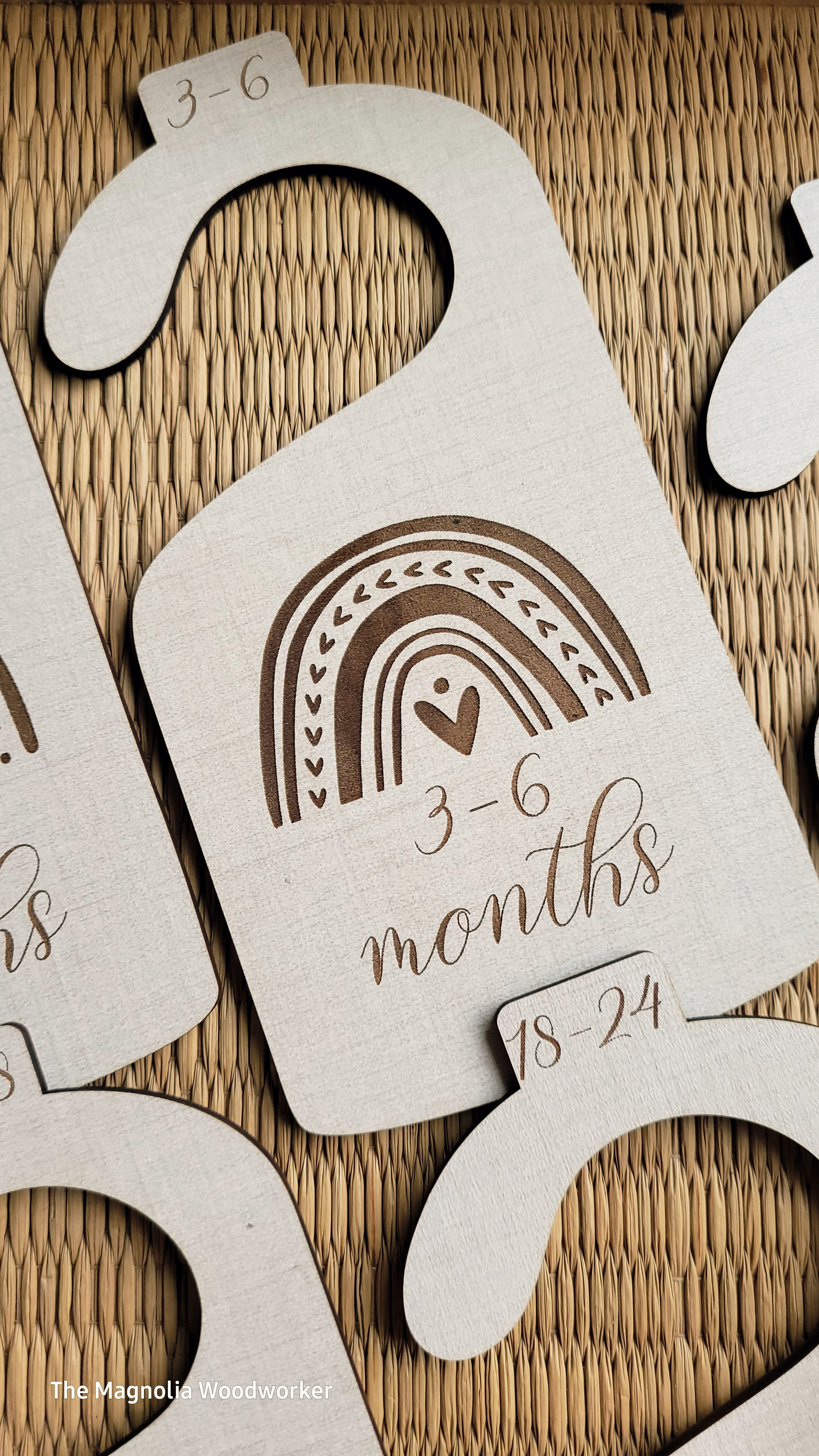 Wooden Baby Closet Dividers - Rainbows