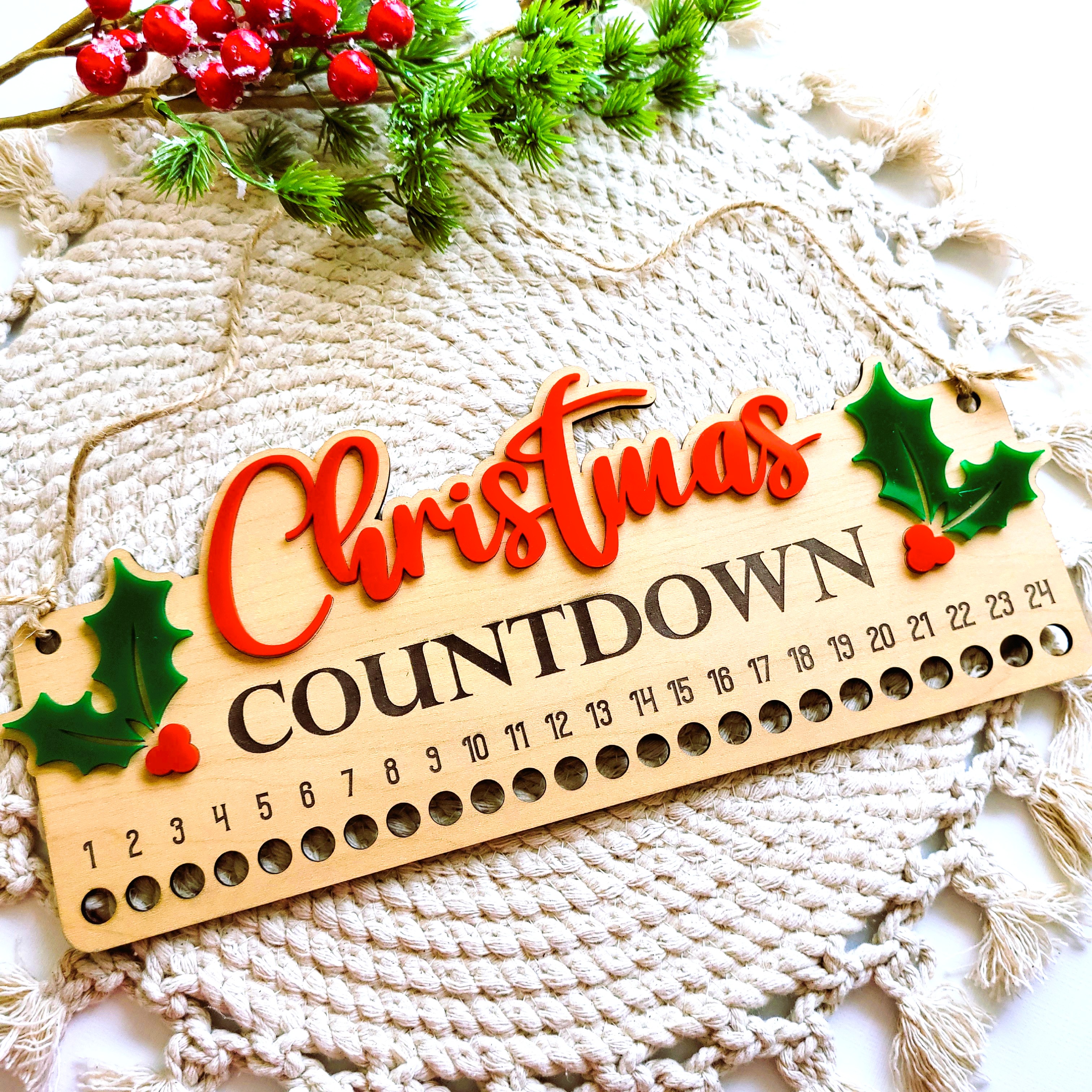 Christmas Candy Cane Countdown Advent Calendar