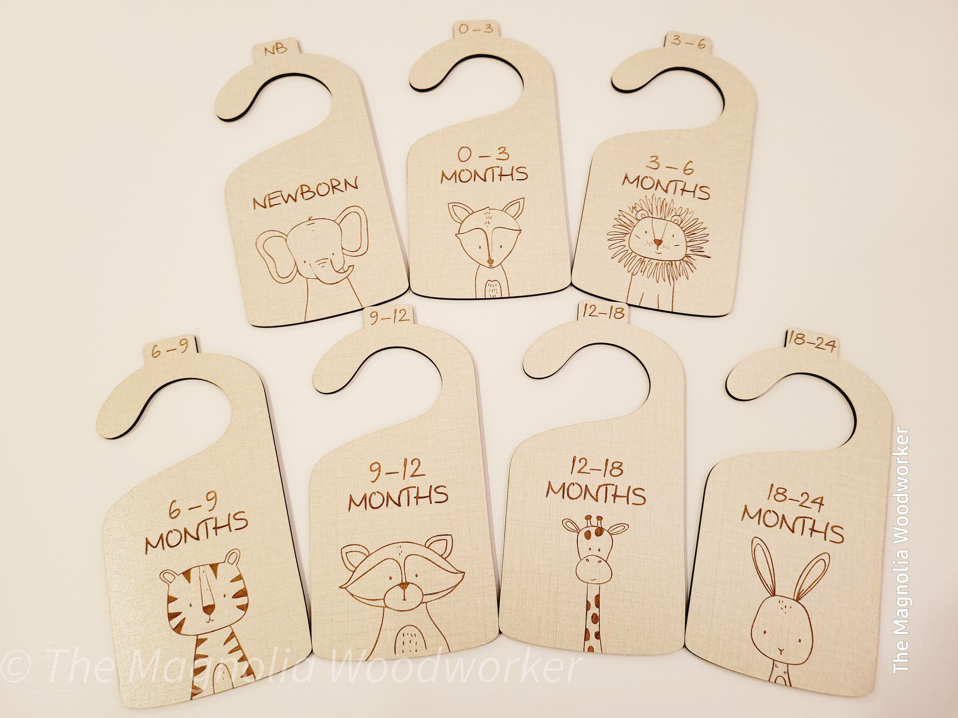 Wooden Baby Closet Dividers - Baby Animals