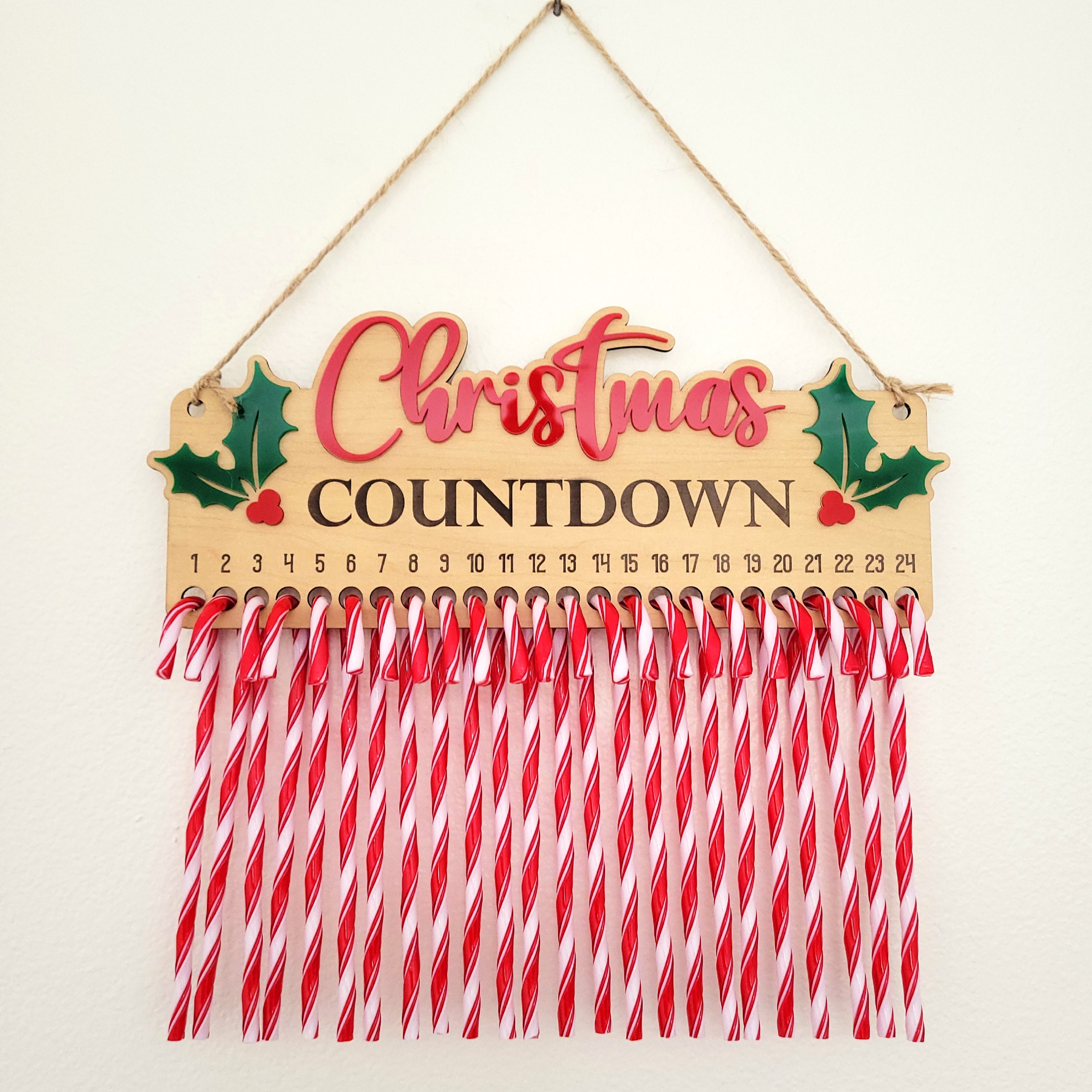 Christmas Candy Cane Countdown Advent Calendar