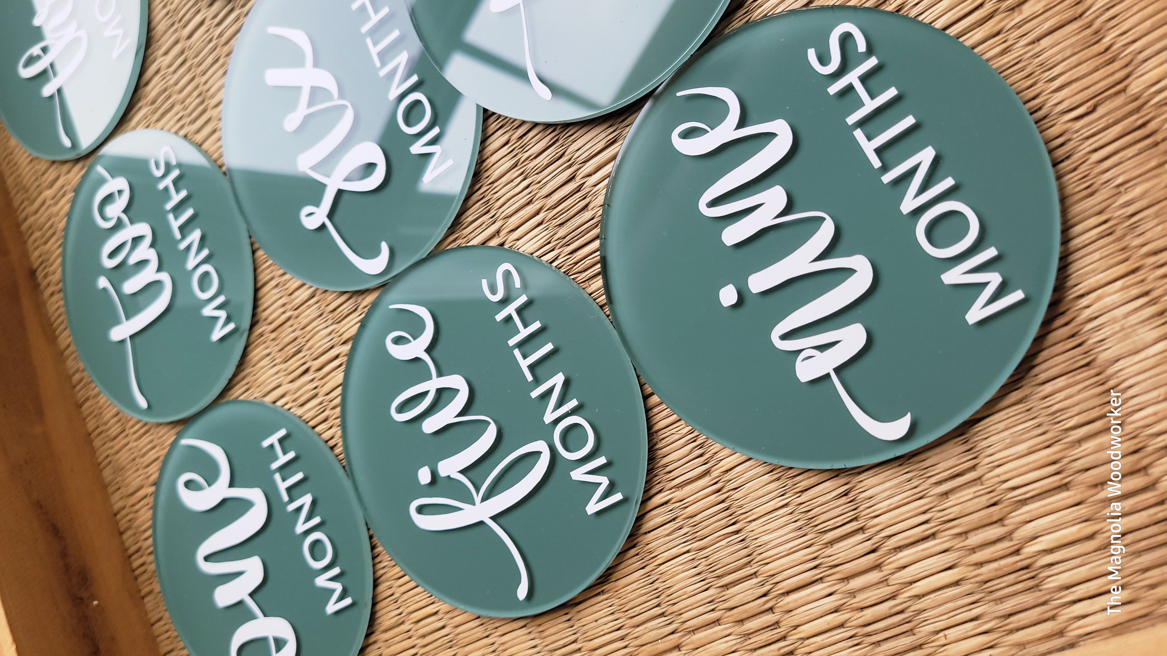 Baby Monthly Milestone Acrylic Discs - Rock River
