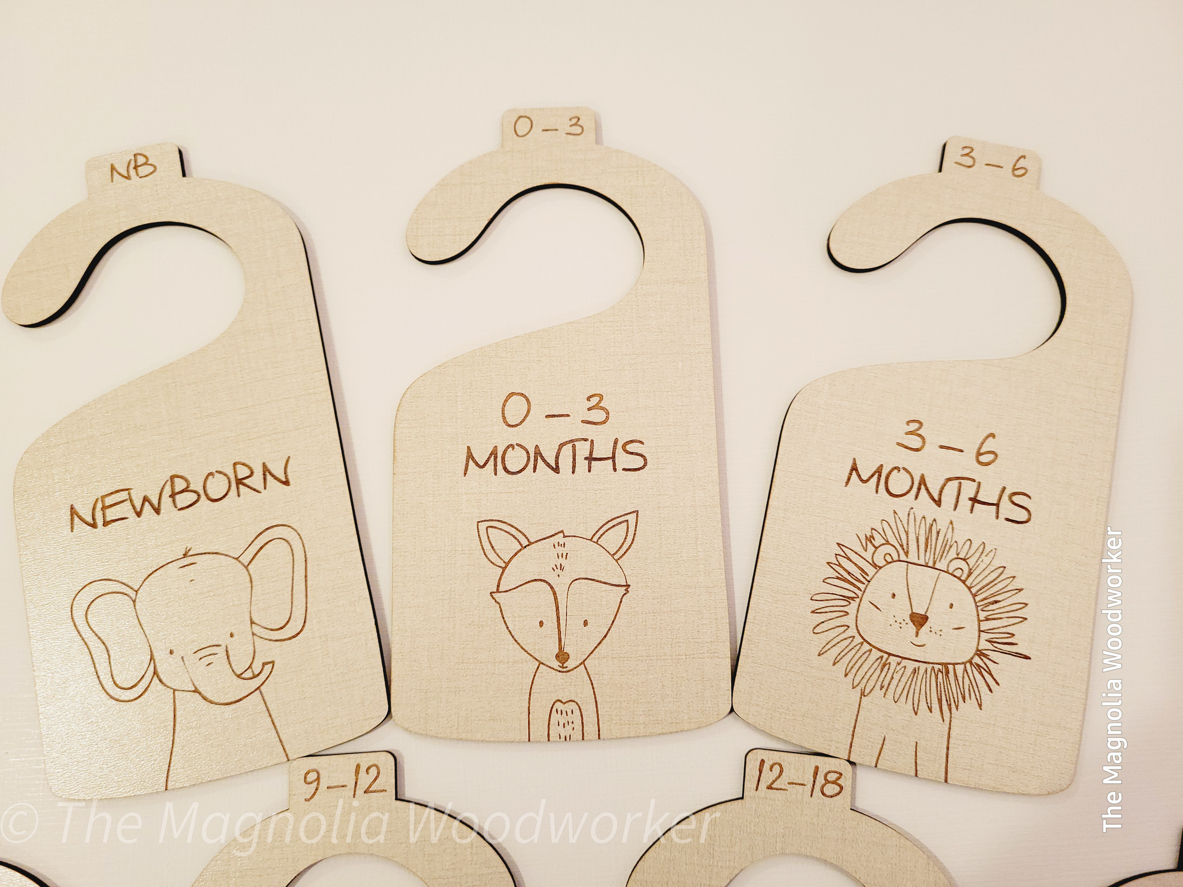 Wooden Baby Closet Dividers - Baby Animals