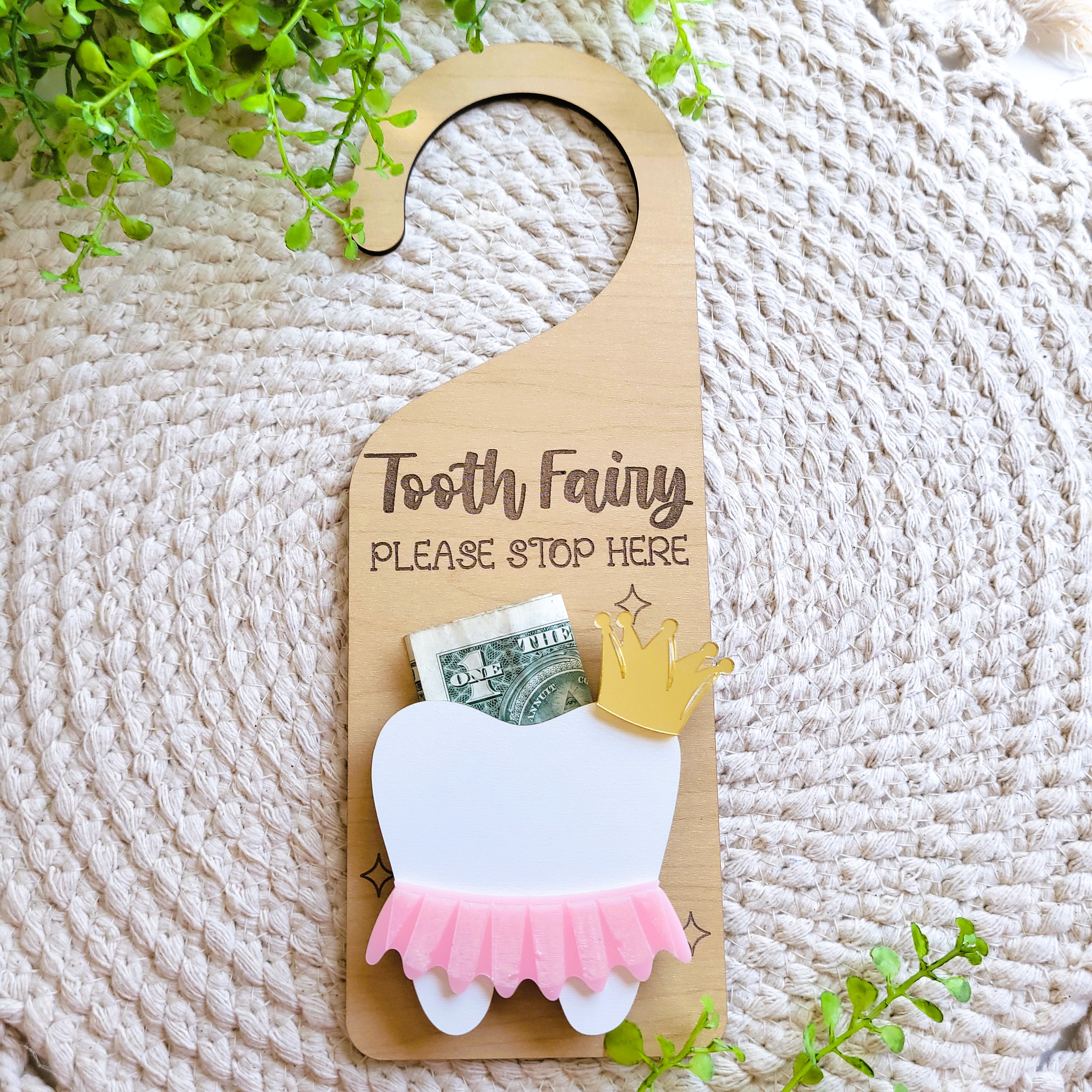 Tutu Princess Tooth Fairy Door Hanger