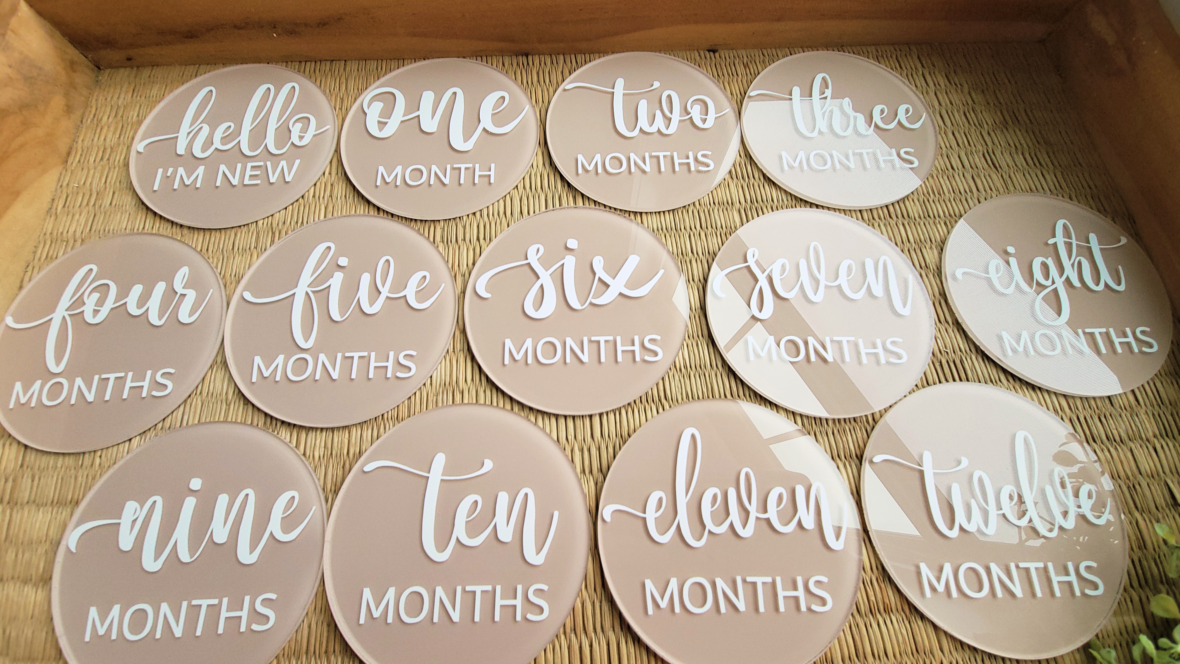 Baby Monthly Milestone Acrylic Discs