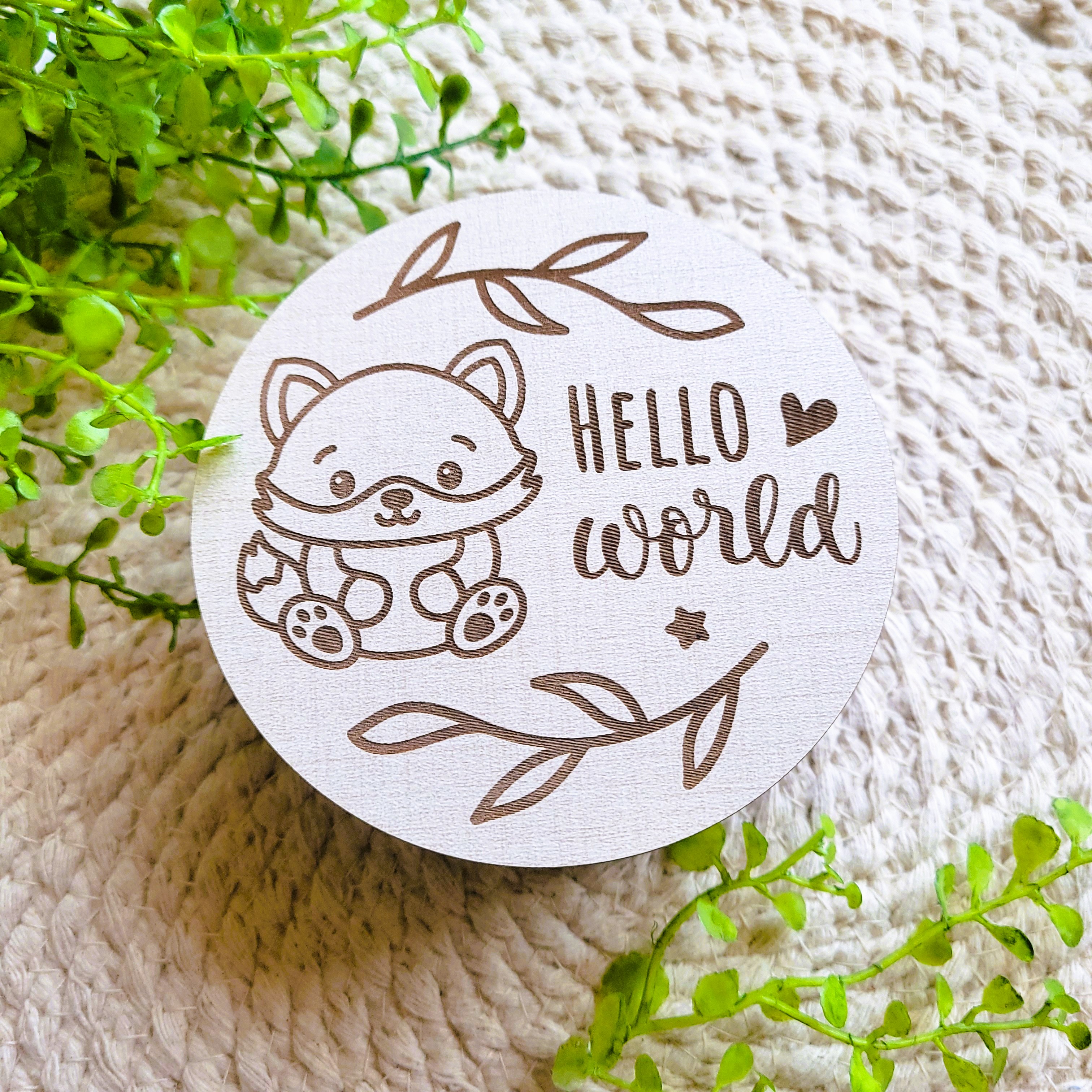 Wooden Baby Milestone Disc
