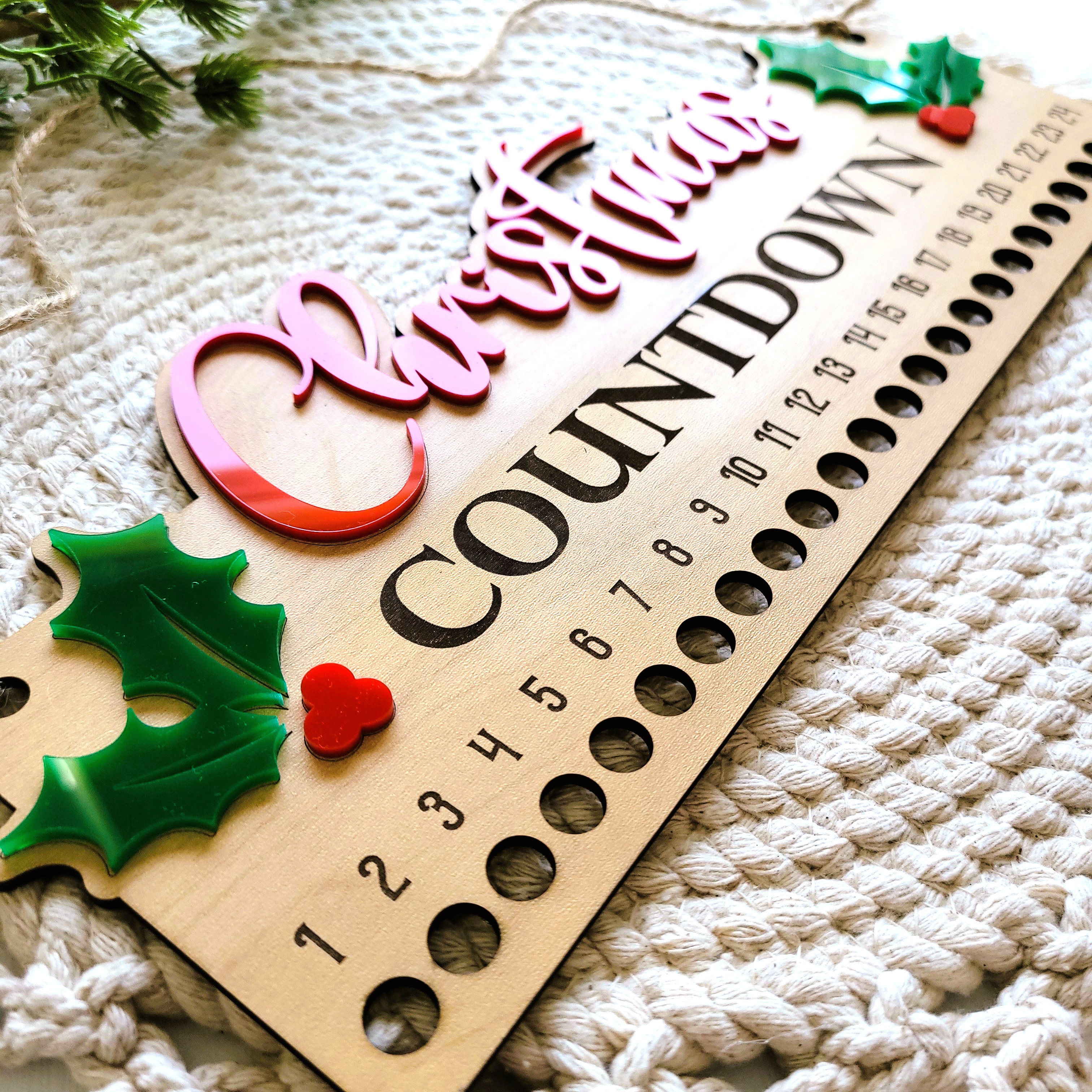 Christmas Candy Cane Countdown Advent Calendar