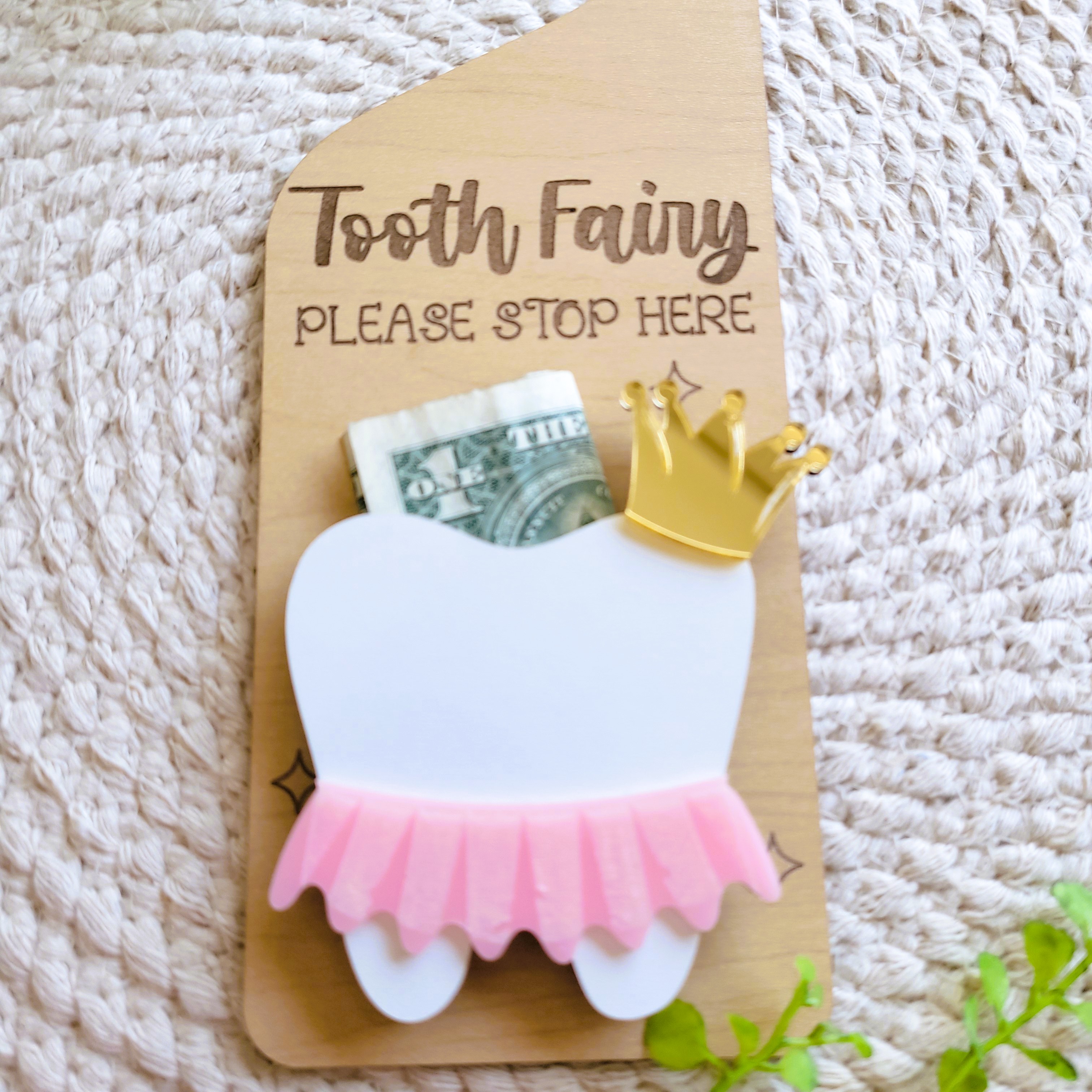 Tutu Princess Tooth Fairy Door Hanger