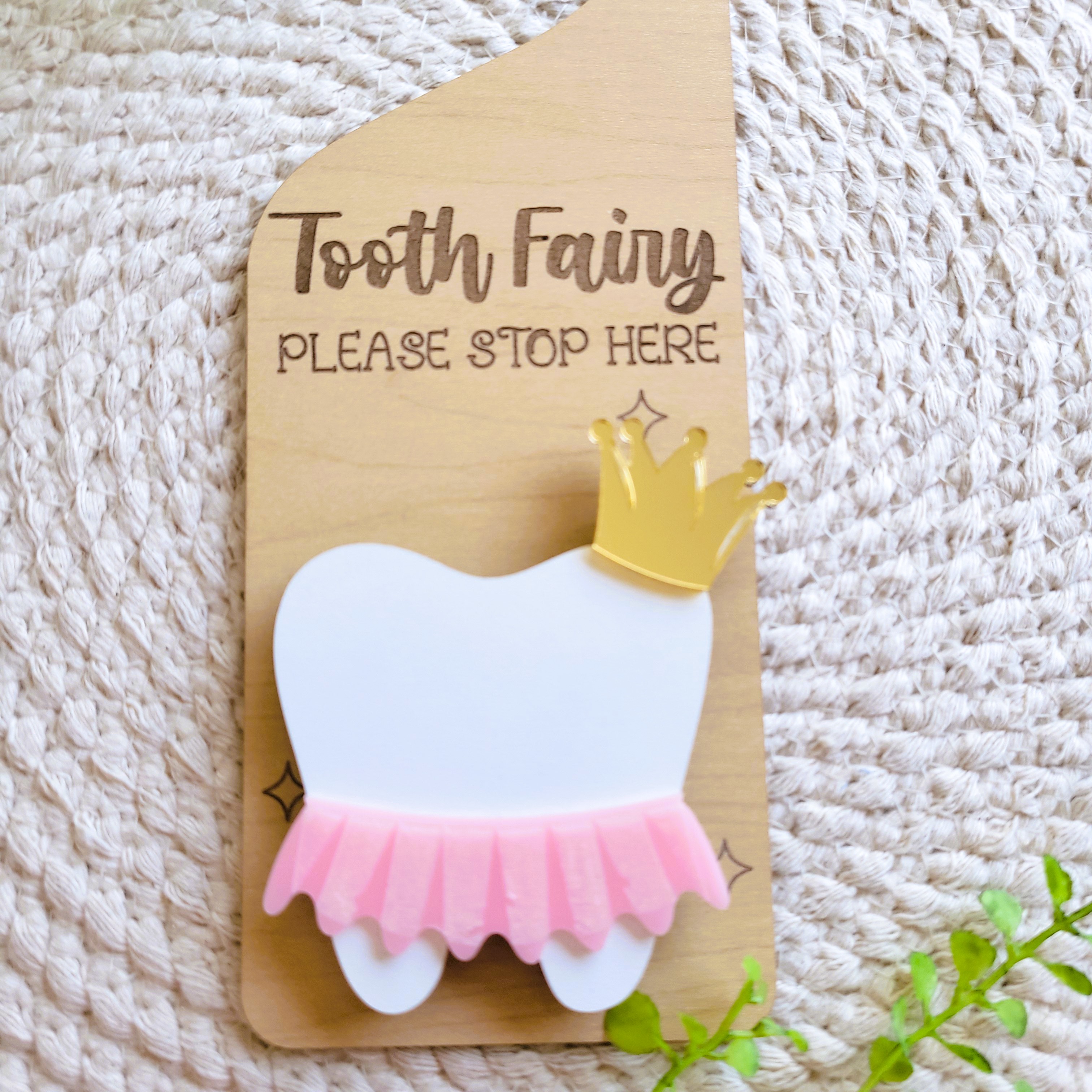 Tutu Princess Tooth Fairy Door Hanger