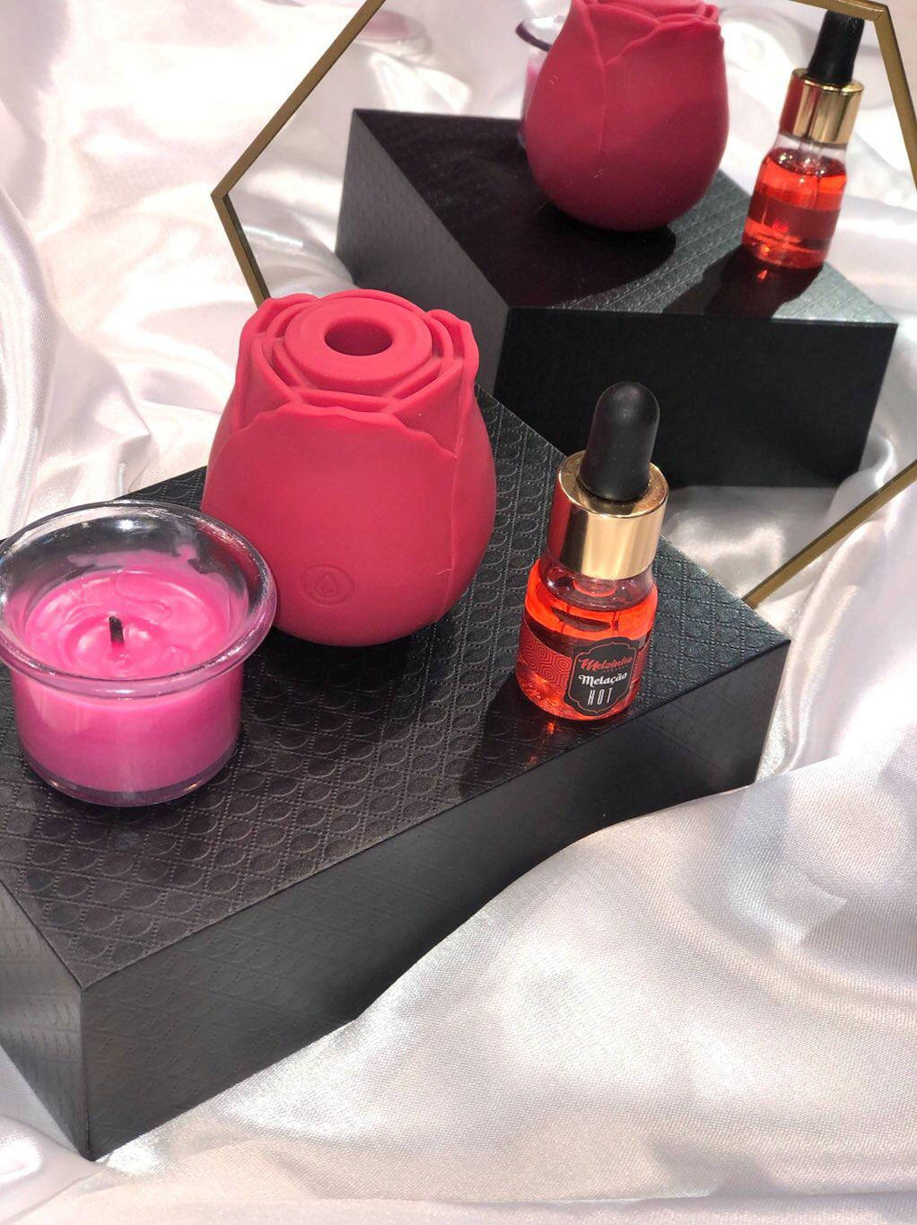 Vibrador Rosa Sugador 