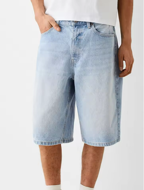 Men's Light Wash Denim Shorts