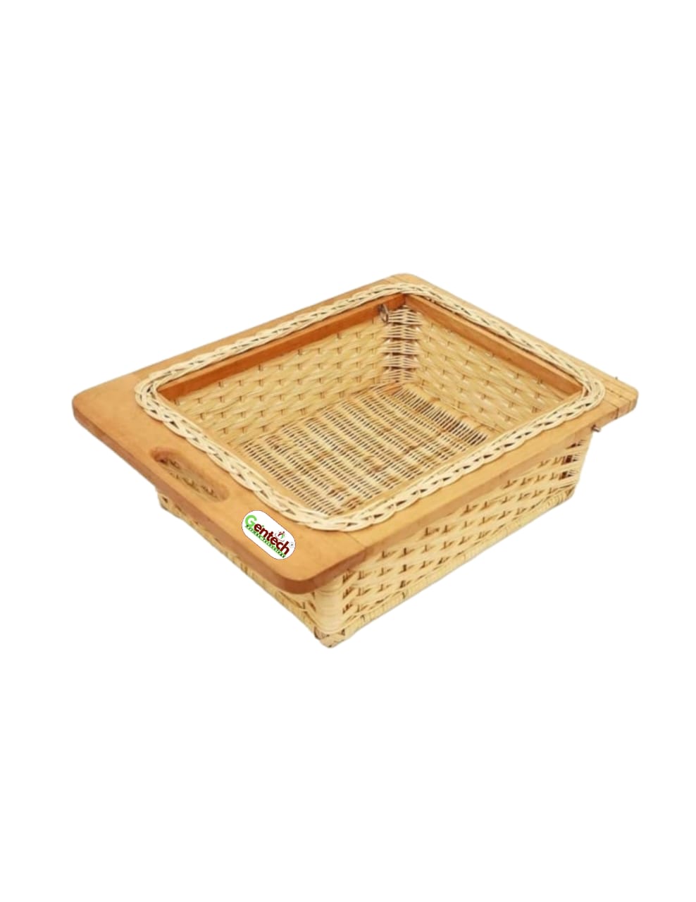 Gentech Wicker Basket Wooden & PVC 