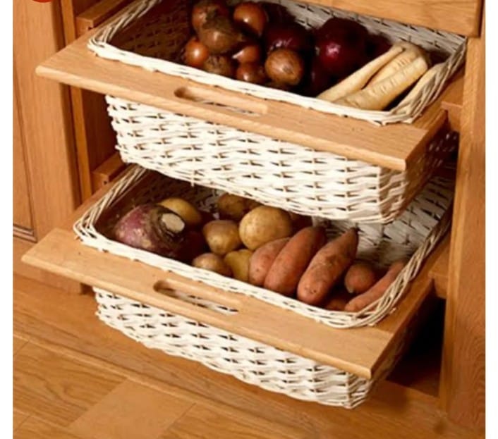 Gentech Wicker Basket Wooden & PVC 