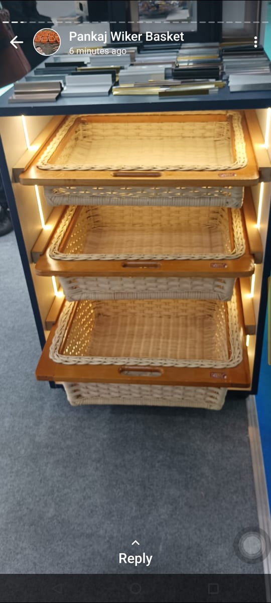Gentech Wicker Basket Wooden & PVC 