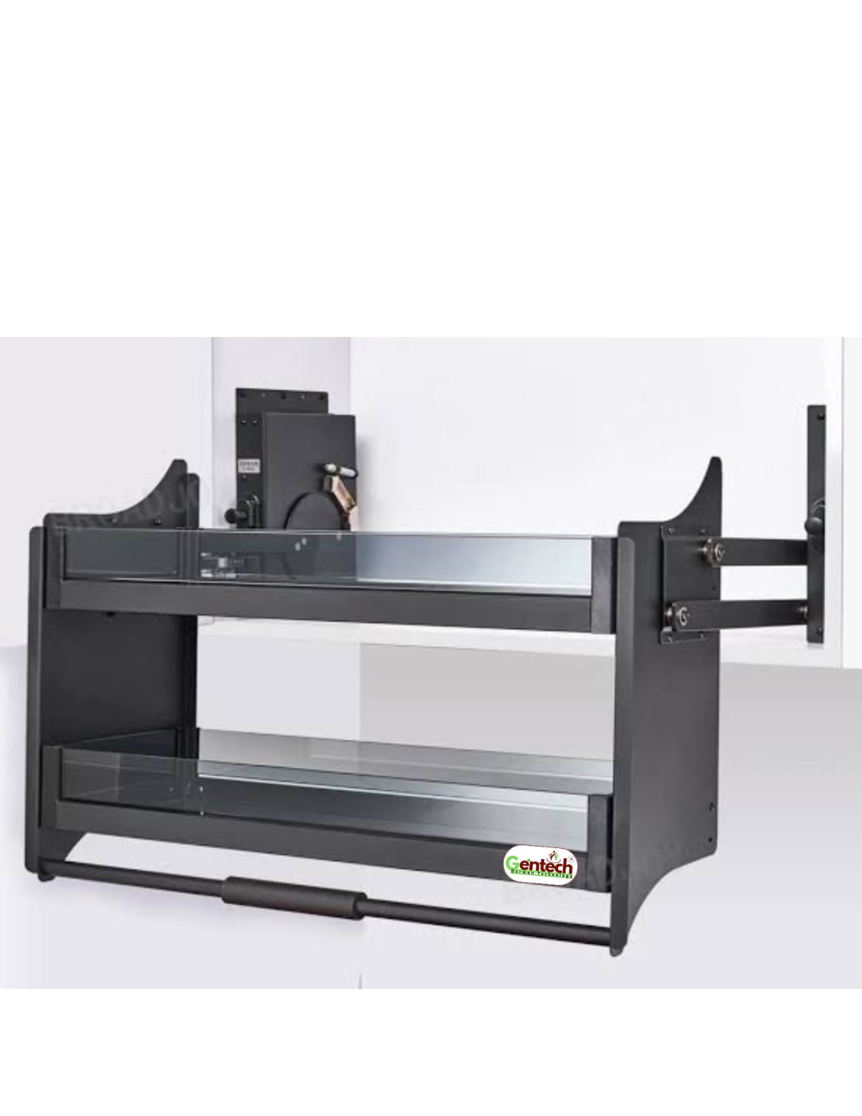 Gentech Pull-down kitchen cabinet organizer