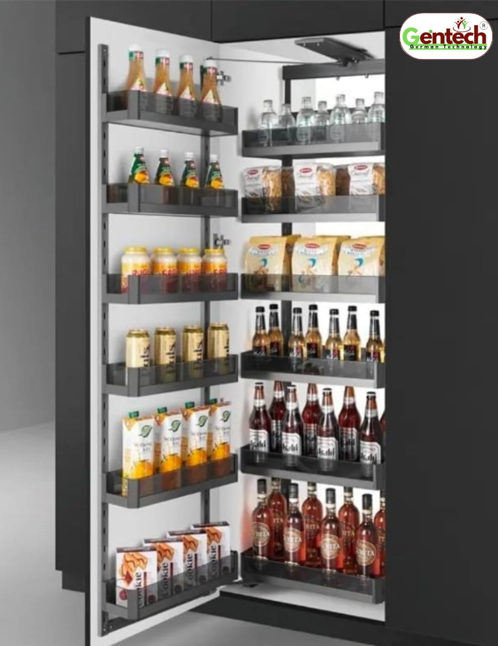 Gentech kitchen Glass pantry 