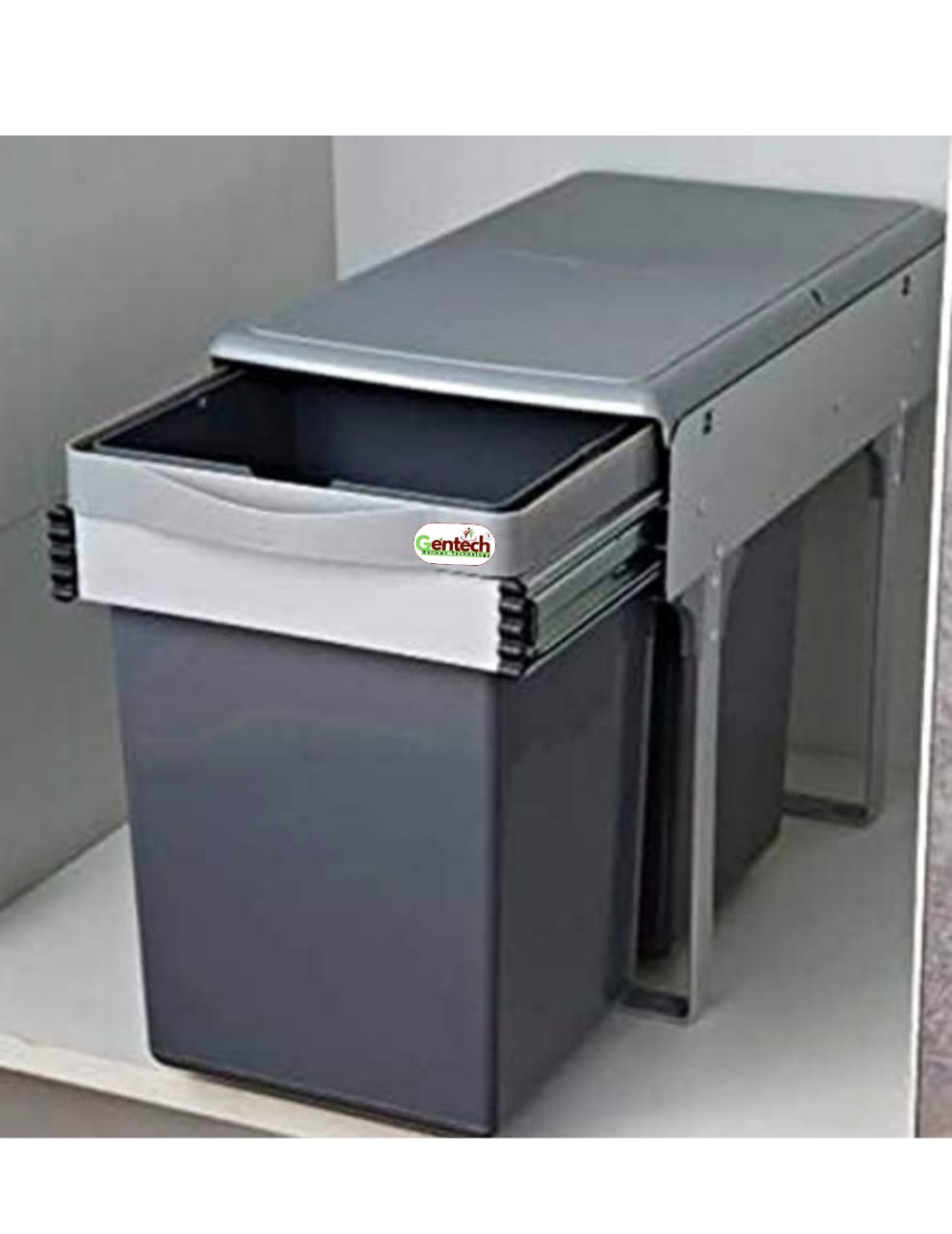 Gentech Pull-Out waste Bin Double bucket  22Ltr 