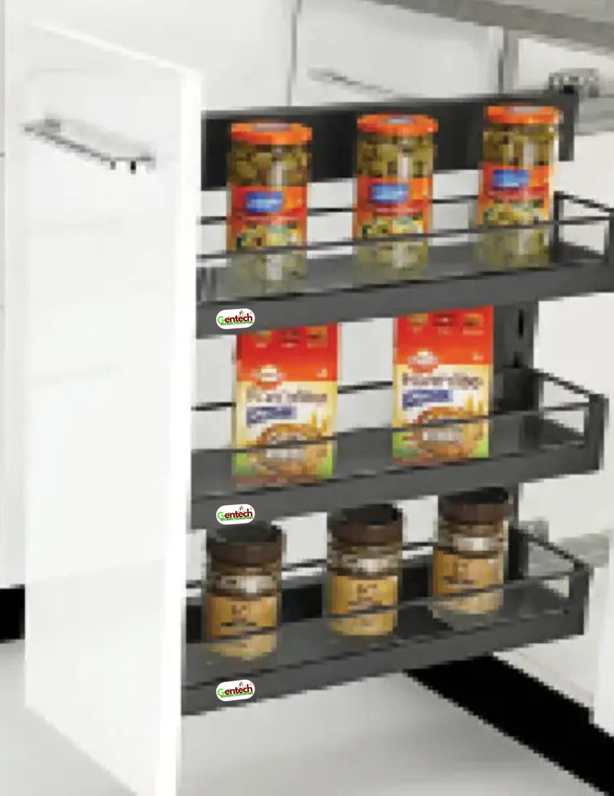Gentech Flatline Bottel Pull Out 2/3 shelves 