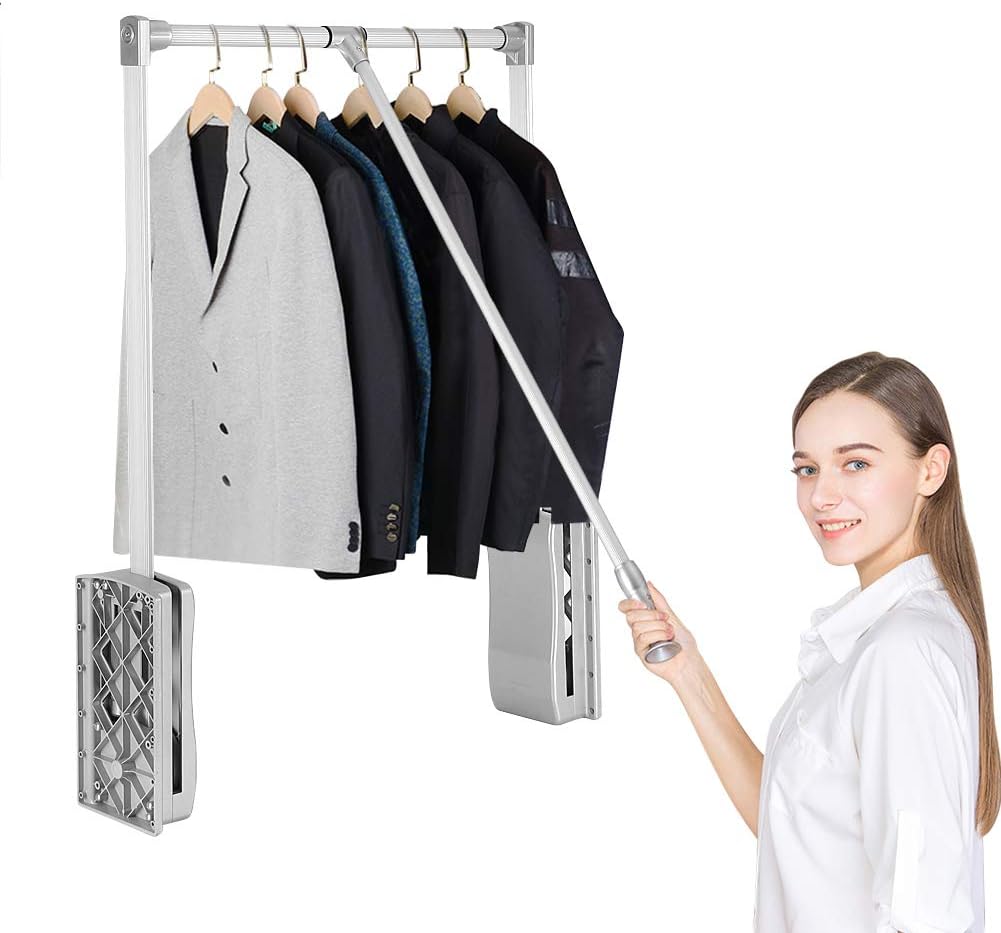 Gentech Wardrobe Pull down Adjustable Closet Rod