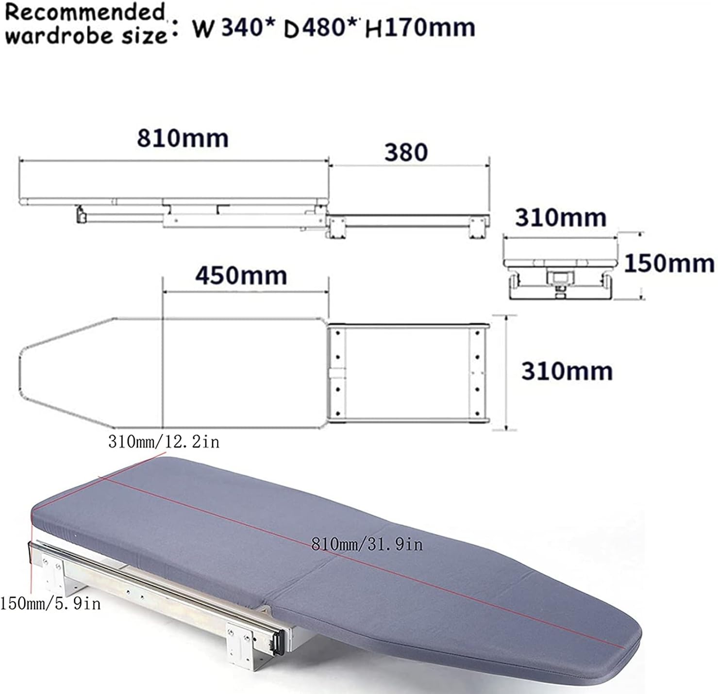 Gentech Foldable Ironing Board