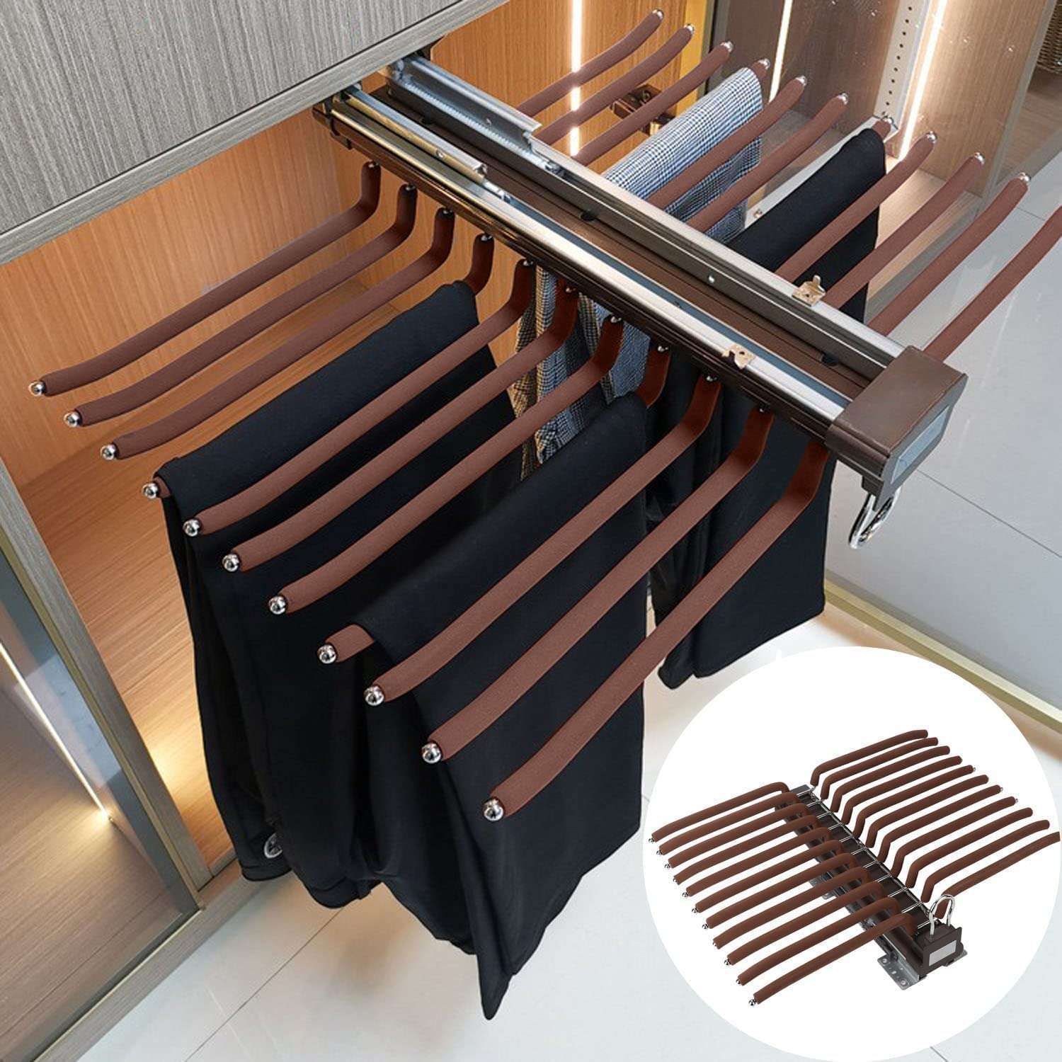 Gentech Pull-Out Trouser Rack Double 