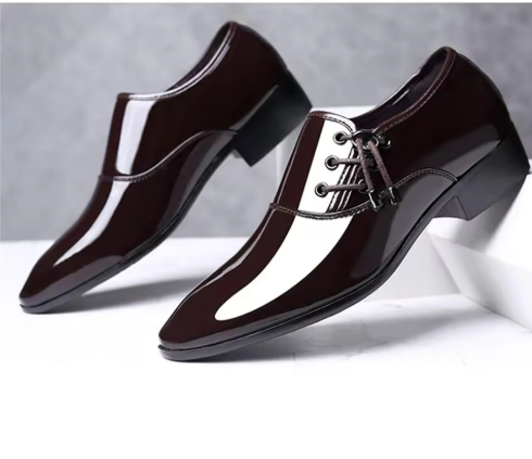 Men's patent leather dress shoes