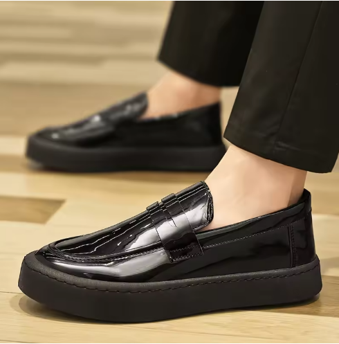 Black Leather Loafers