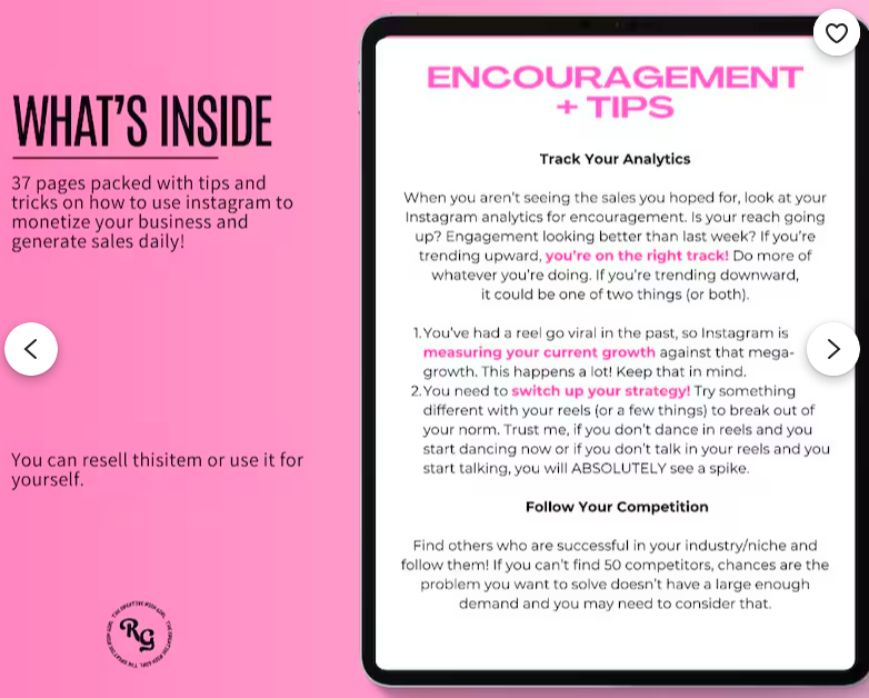  Instagram Growth Guide with Master Resell Rights, Reels That Reach, Instagram Reel Growth Guide For Business Owners, Digital Marketing, DFY