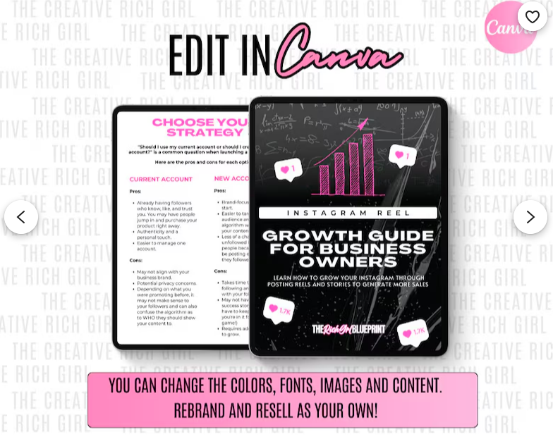  Instagram Growth Guide with Master Resell Rights, Reels That Reach, Instagram Reel Growth Guide For Business Owners, Digital Marketing, DFY