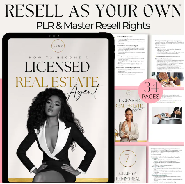Start a Business Guide Licensed Real Estate Agent Master Resell Rights Real Estate Coaching Become a Real Estate Agent Guide PLR MRR Guide